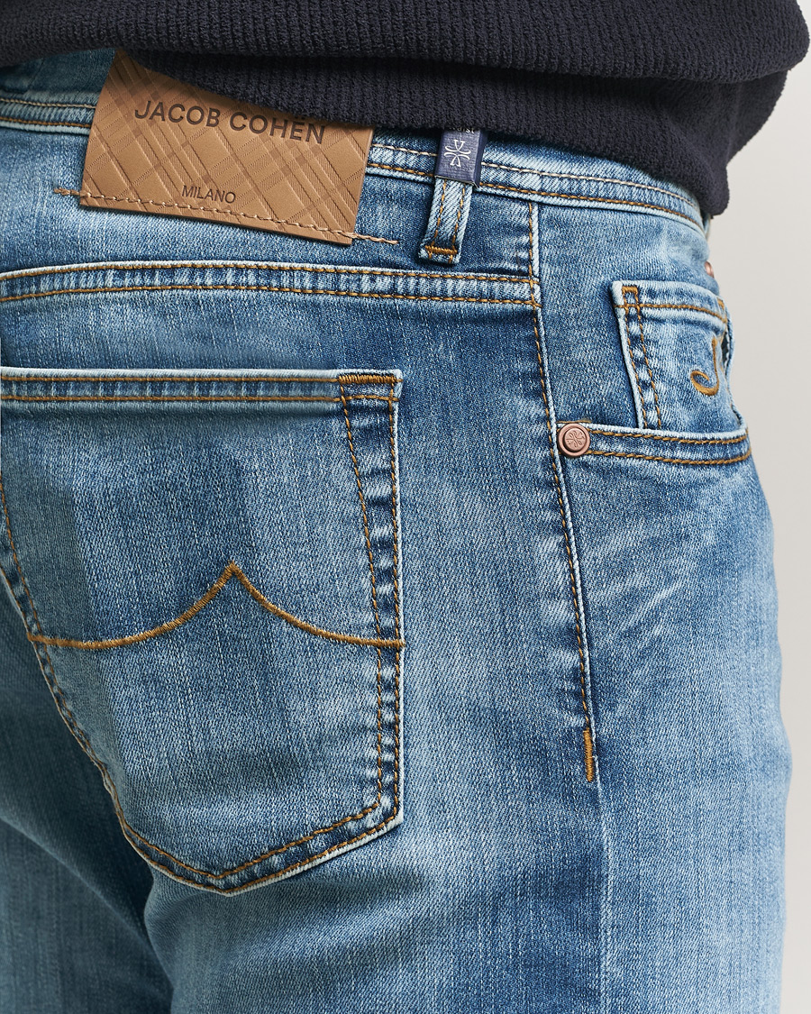 Men | Jeans | Jacob Cohën | Bard Slim Fit Stretch Jeans Light Blue