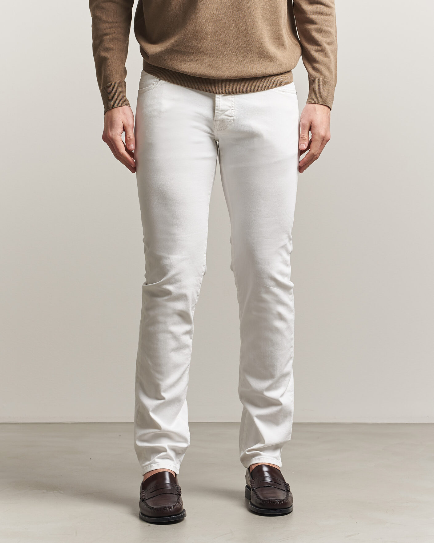 Men | Jeans | Jacob Cohën | Bard Slim Fit Bull Stretch Jeans White