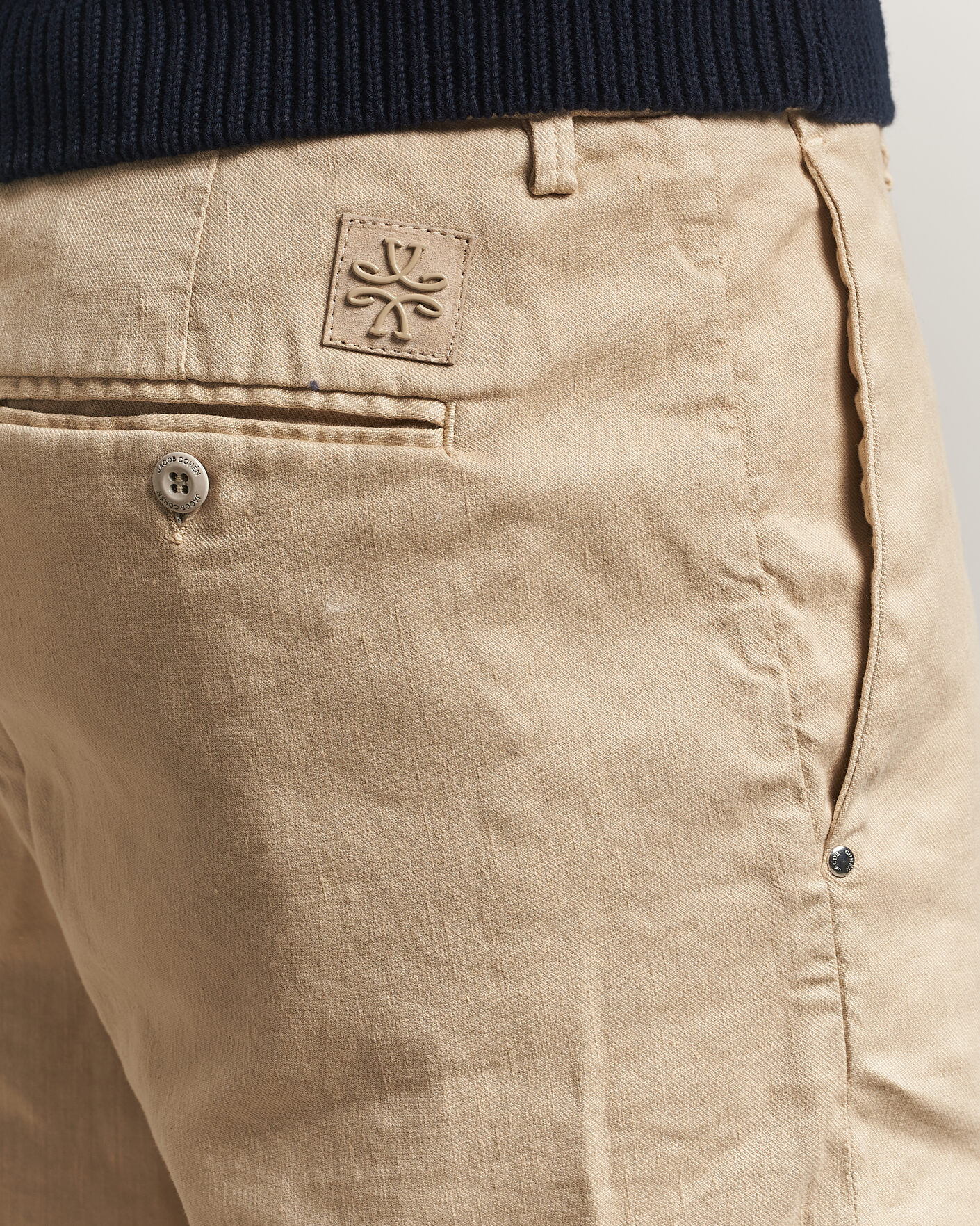 Men | Shorts | Jacob Cohën | George Stretch Linen Shorts Beige