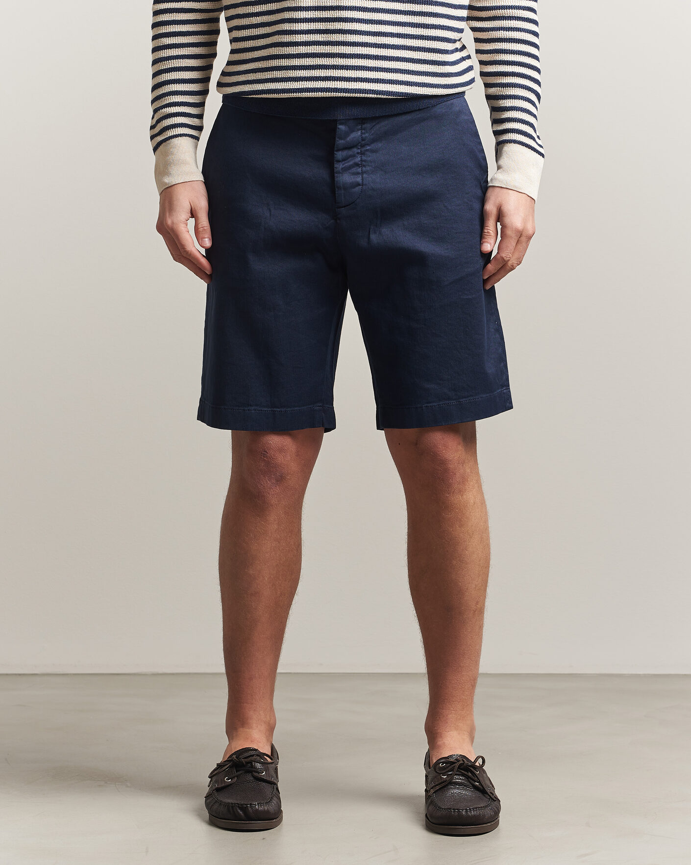 Men | Shorts | Jacob Cohën | George Stretch Linen Shorts Navy
