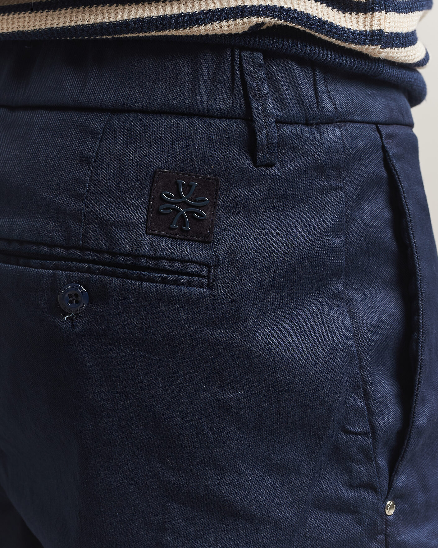 Men | Shorts | Jacob Cohën | George Stretch Linen Shorts Navy