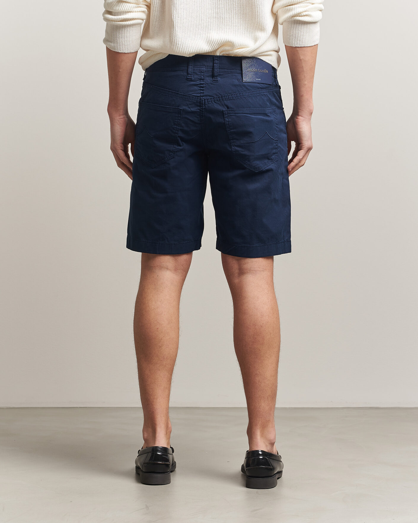 Men | Shorts | Jacob Cohën | Nicolas Cotton Gabardine Shorts Navy