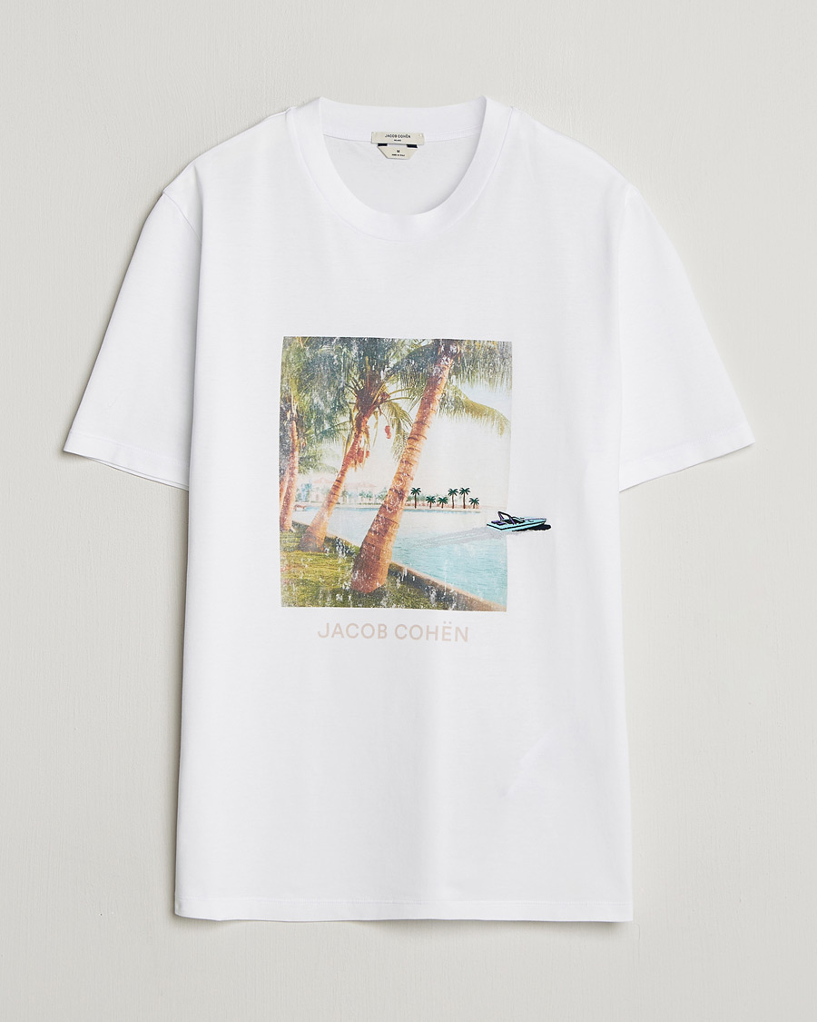 Men | T-Shirts | Jacob Cohën | Cotton Logo T-Shirt White