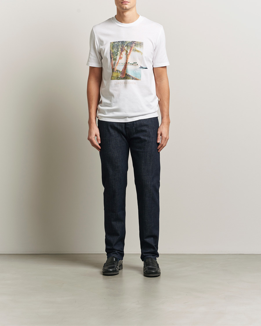 Men | T-Shirts | Jacob Cohën | Cotton Logo T-Shirt White