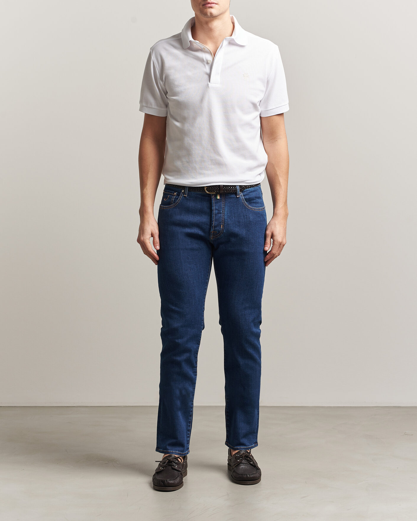 Men | Polo Shirts | Jacob Cohën | Cotton Polo Piquet Optical White