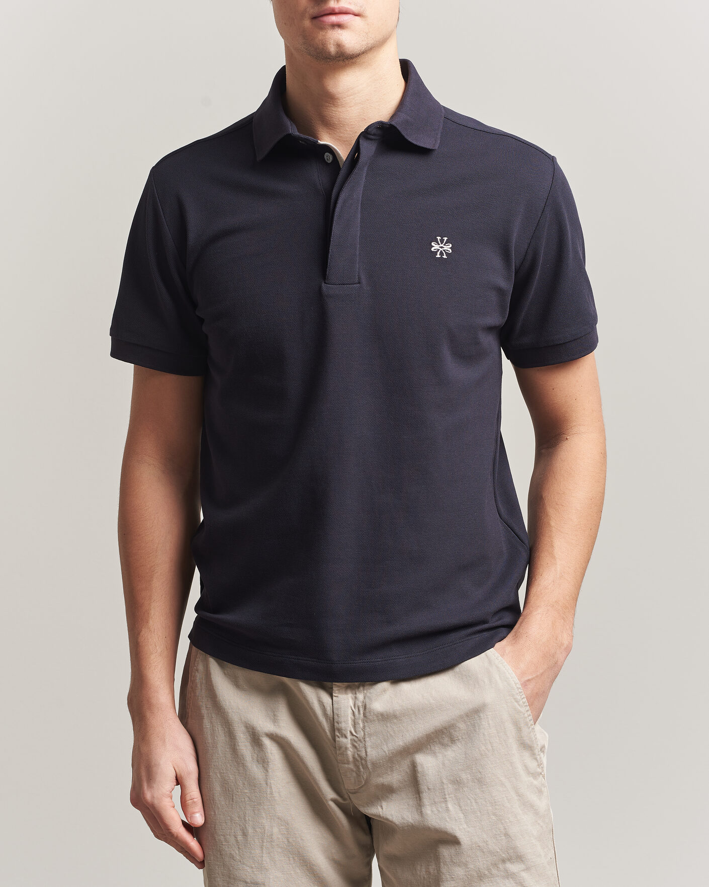 Men | Polo Shirts | Jacob Cohën | Cotton Polo Piquet Navy Blue