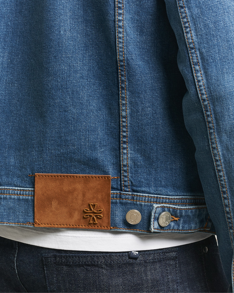 Men | Coats & Jackets | Jacob Cohën | Denim Trucker Jacket Mid Blue