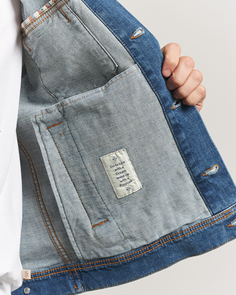 Jacob Cohën Denim Trucker Jacket Mid Blue at CareOfCarl.com