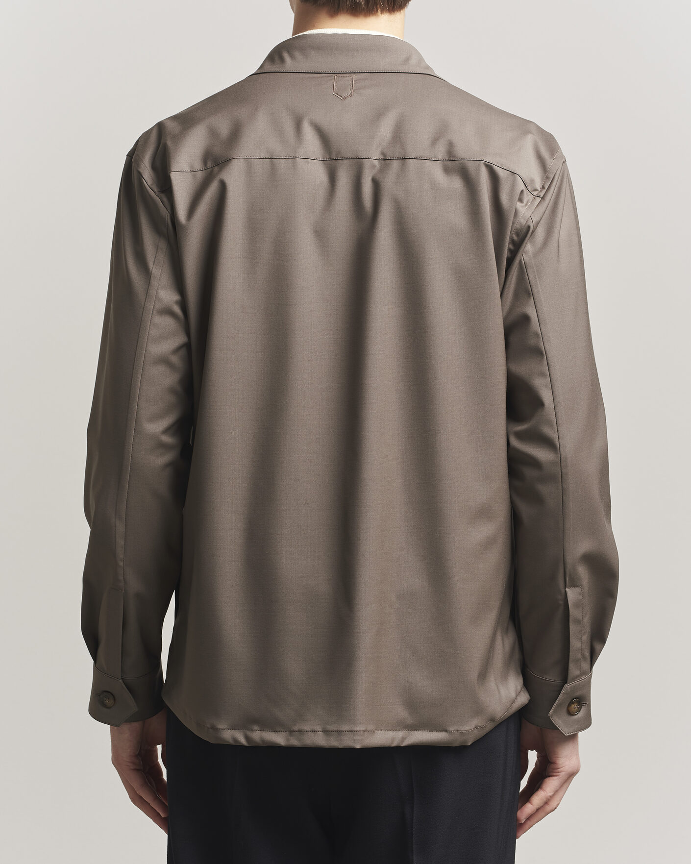 Men | Shirts | Canali | Travel Wool Overshirt Brown