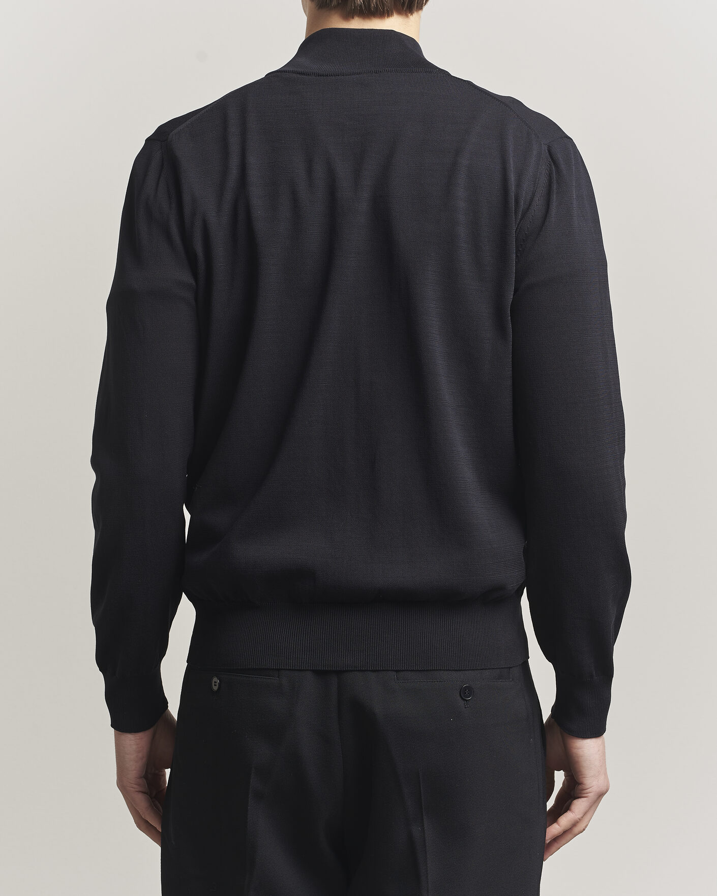 Men | Sweaters & Knitwear | Canali | Cotton Full Zip Black