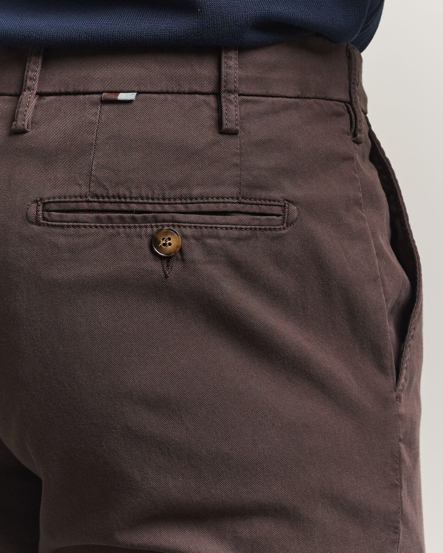 Men | Trousers | Canali | Regular Fit Cotton/Stretch Chinos Dark Brown