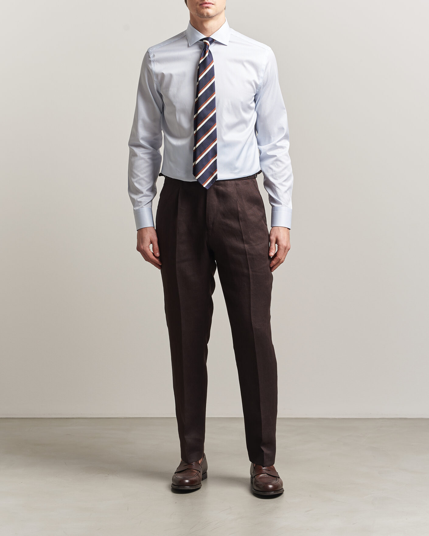 Men | Shirts | Canali | Slim Fit Impeccabile Shirt Light Blue Stripe