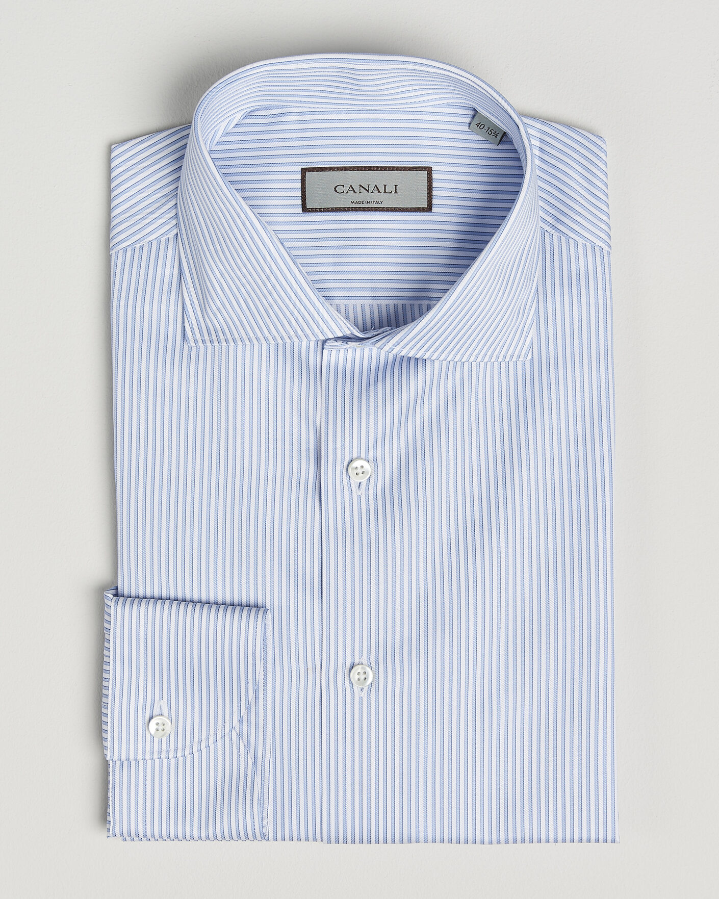 Men | Shirts | Canali | Slim Fit Impeccabile Shirt Blue Stripe
