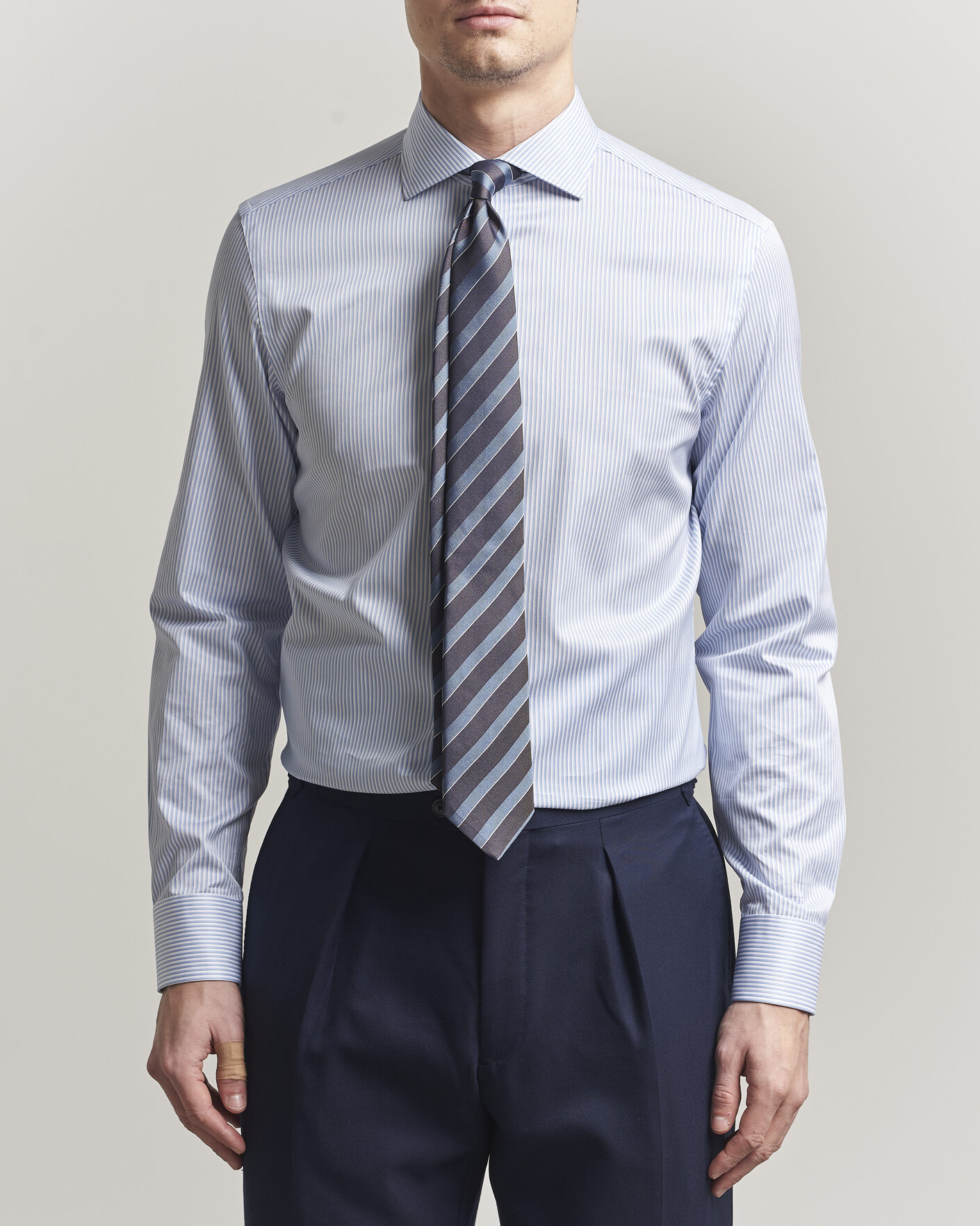 Men | Shirts | Canali | Slim Fit Impeccabile Shirt Blue Stripe