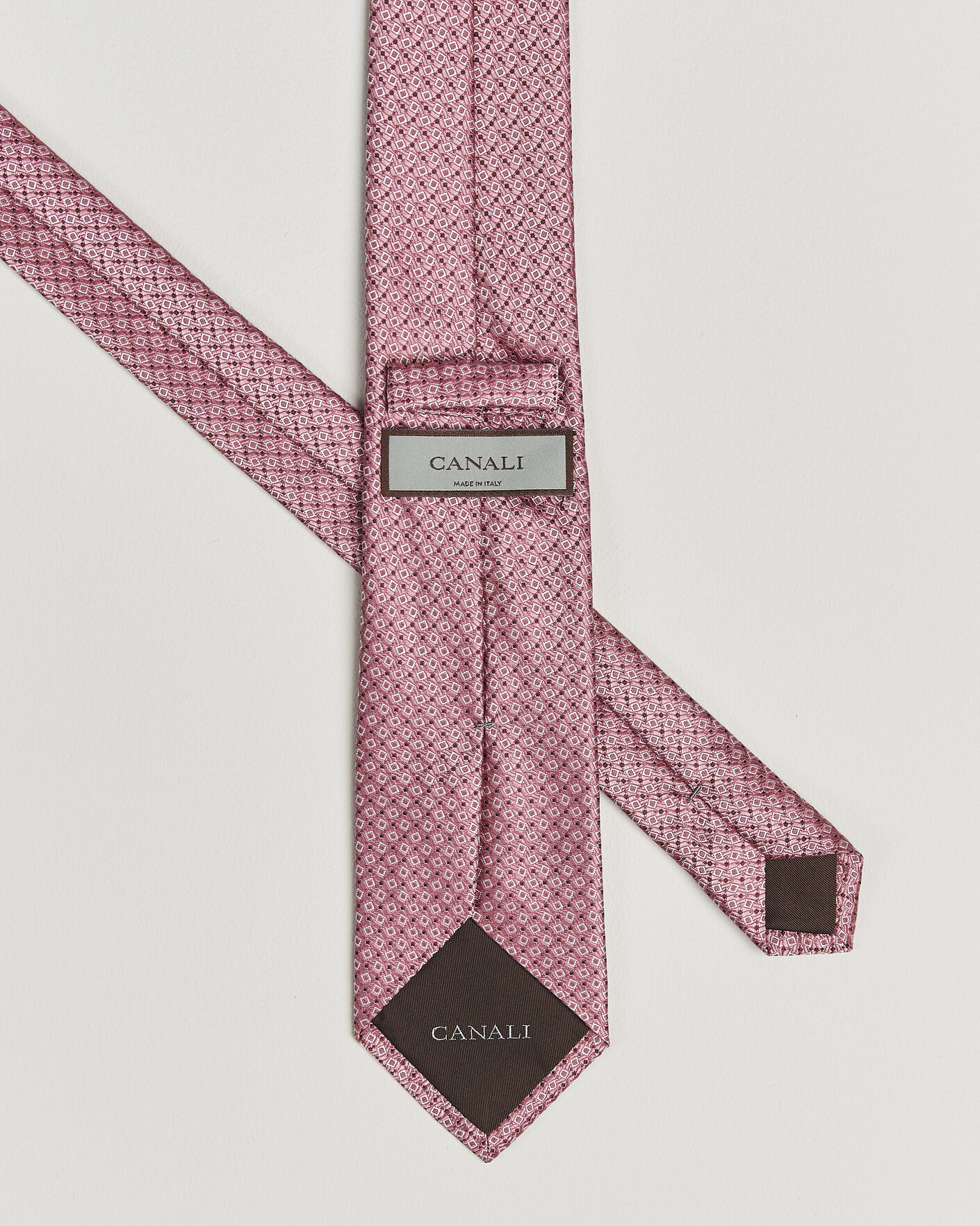 Men | Ties | Canali | Micro Structure Silk Tie Pink