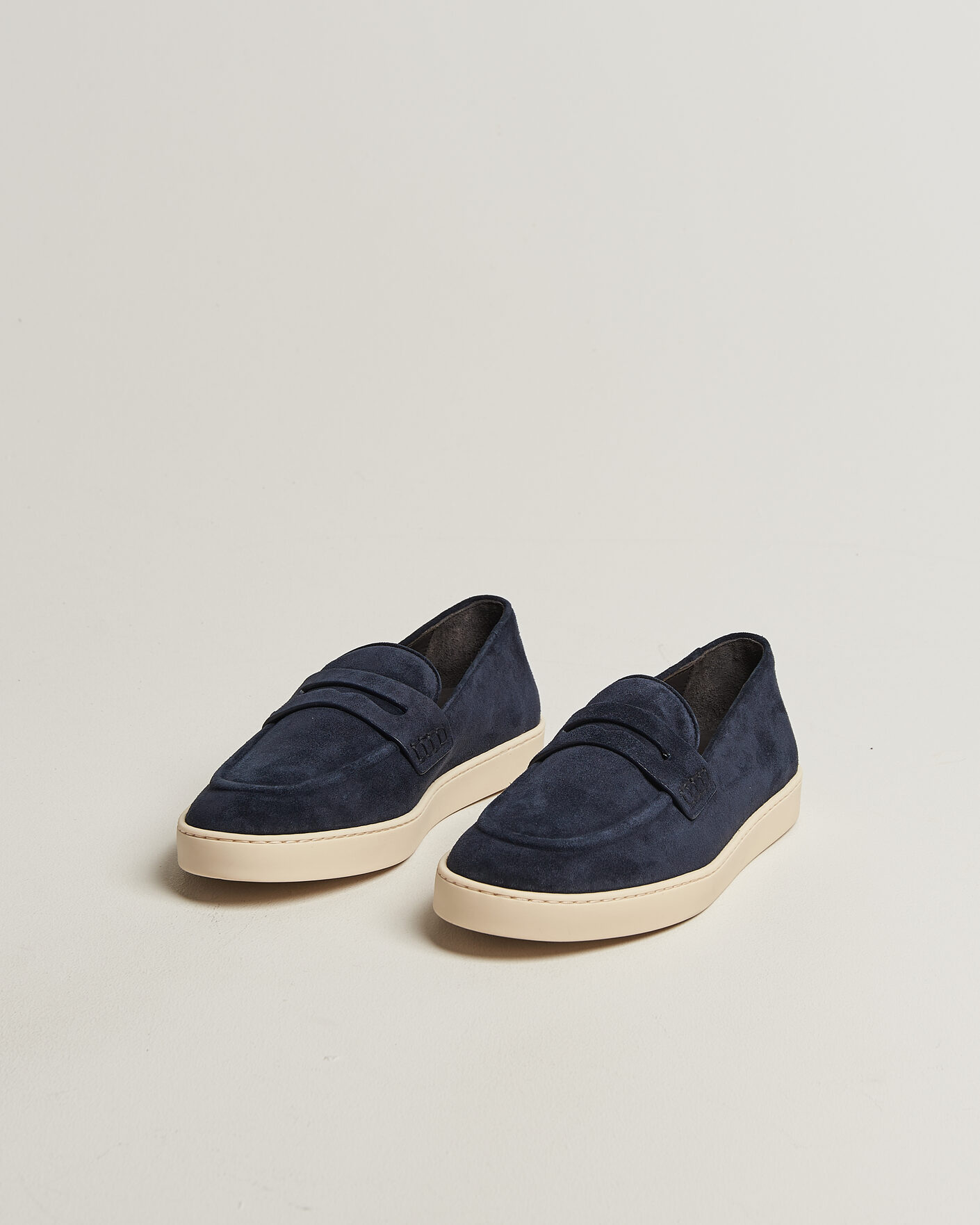 Men | Loafers | Canali | Summer Loafers Navy Suede