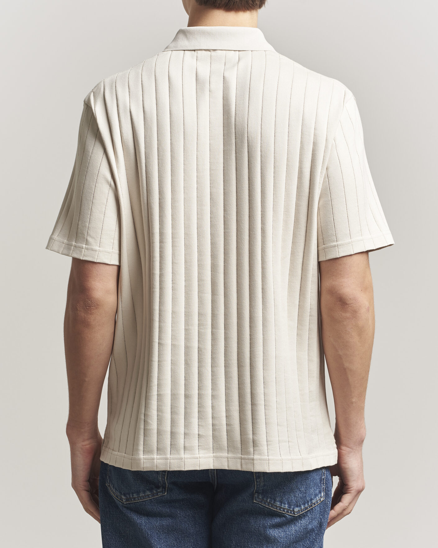 Men | Polo Shirts | J.Lindeberg | Simon Striped Polo Moonbeam