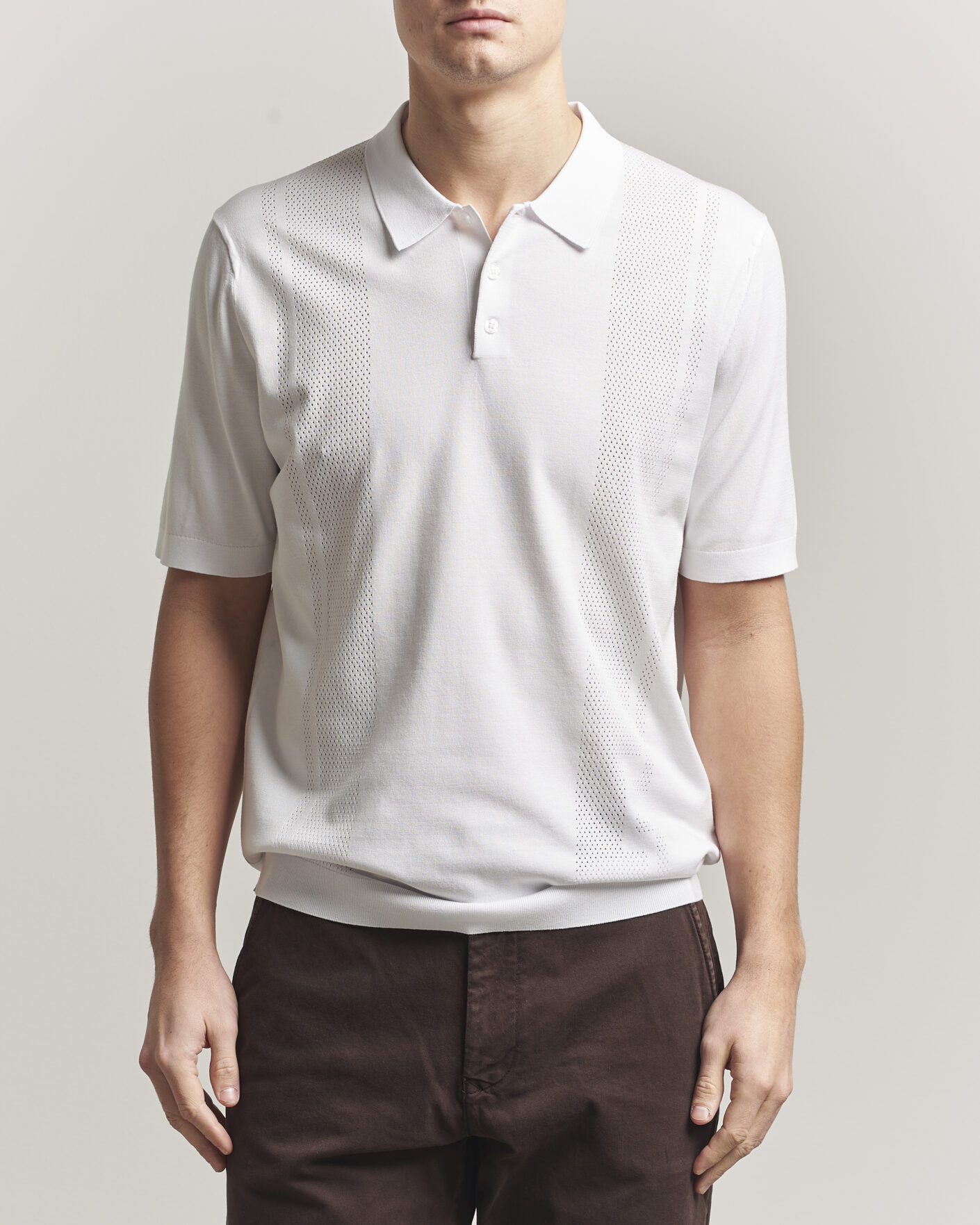 Men | Polo Shirts | J.Lindeberg | Reymond Knit Polo White