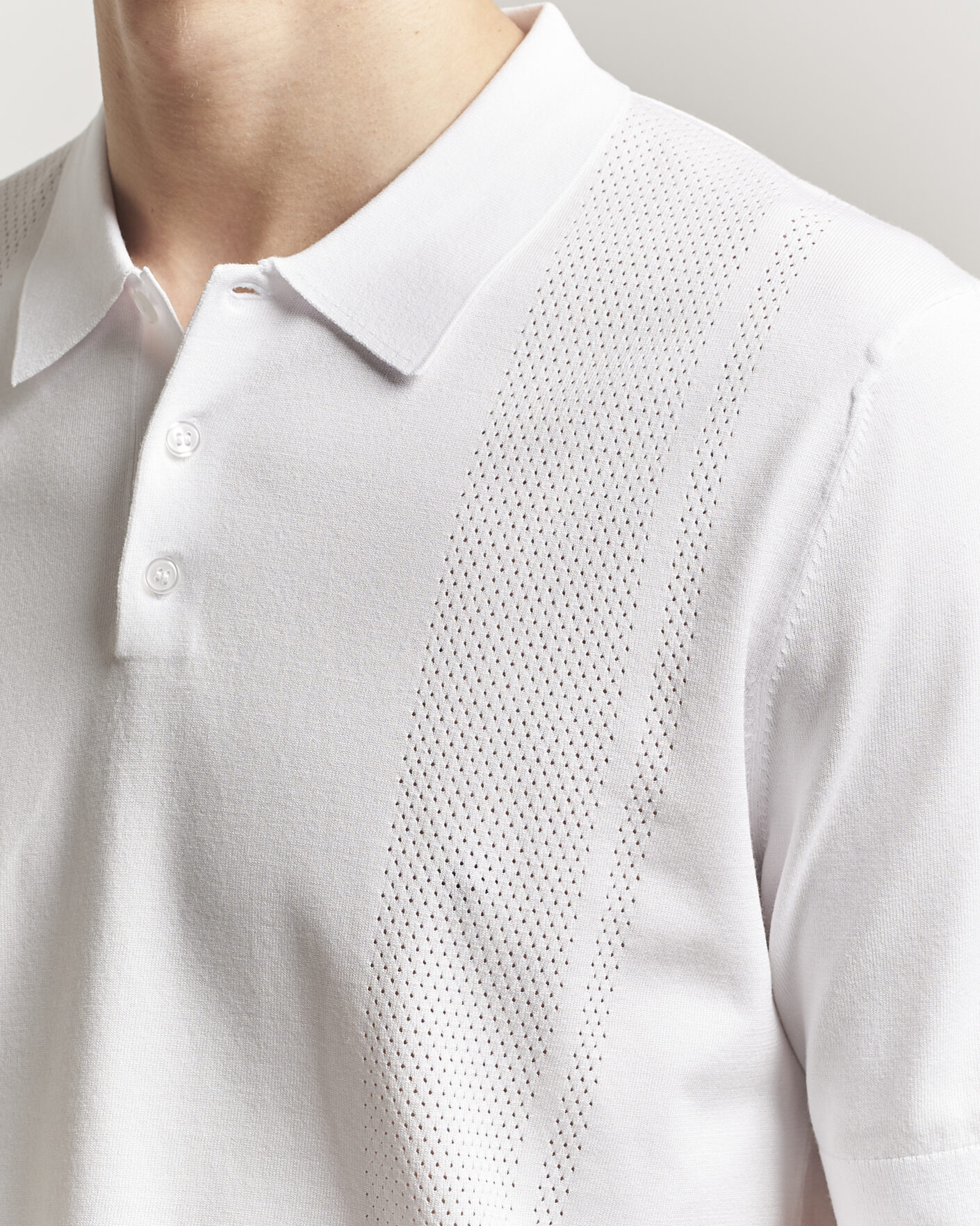 Men | Polo Shirts | J.Lindeberg | Reymond Knit Polo White