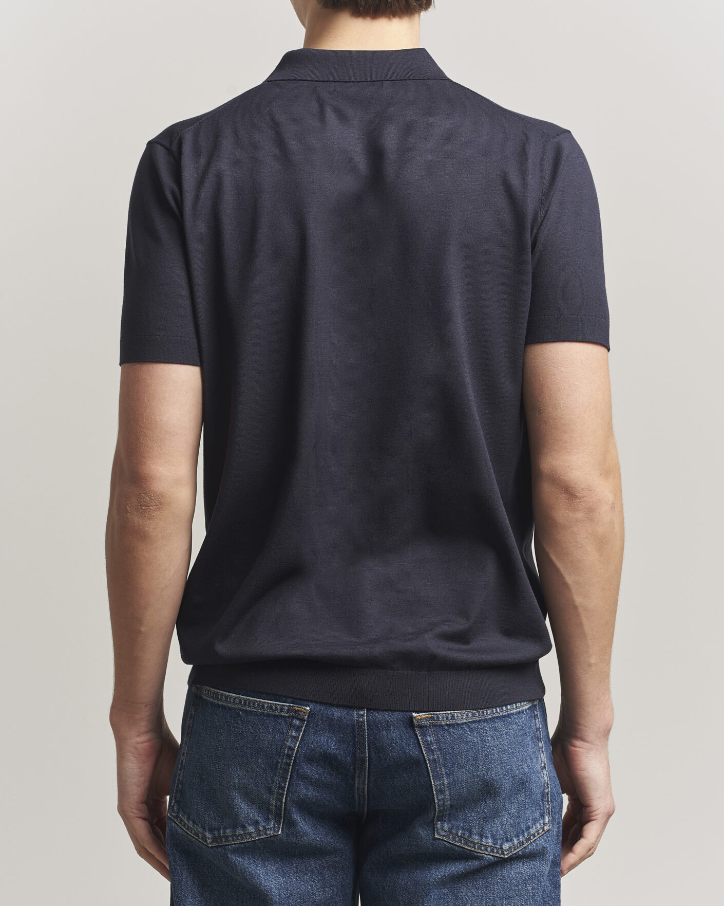 Men | Polo Shirts | J.Lindeberg | Ridge Knitted Polo JL Navy