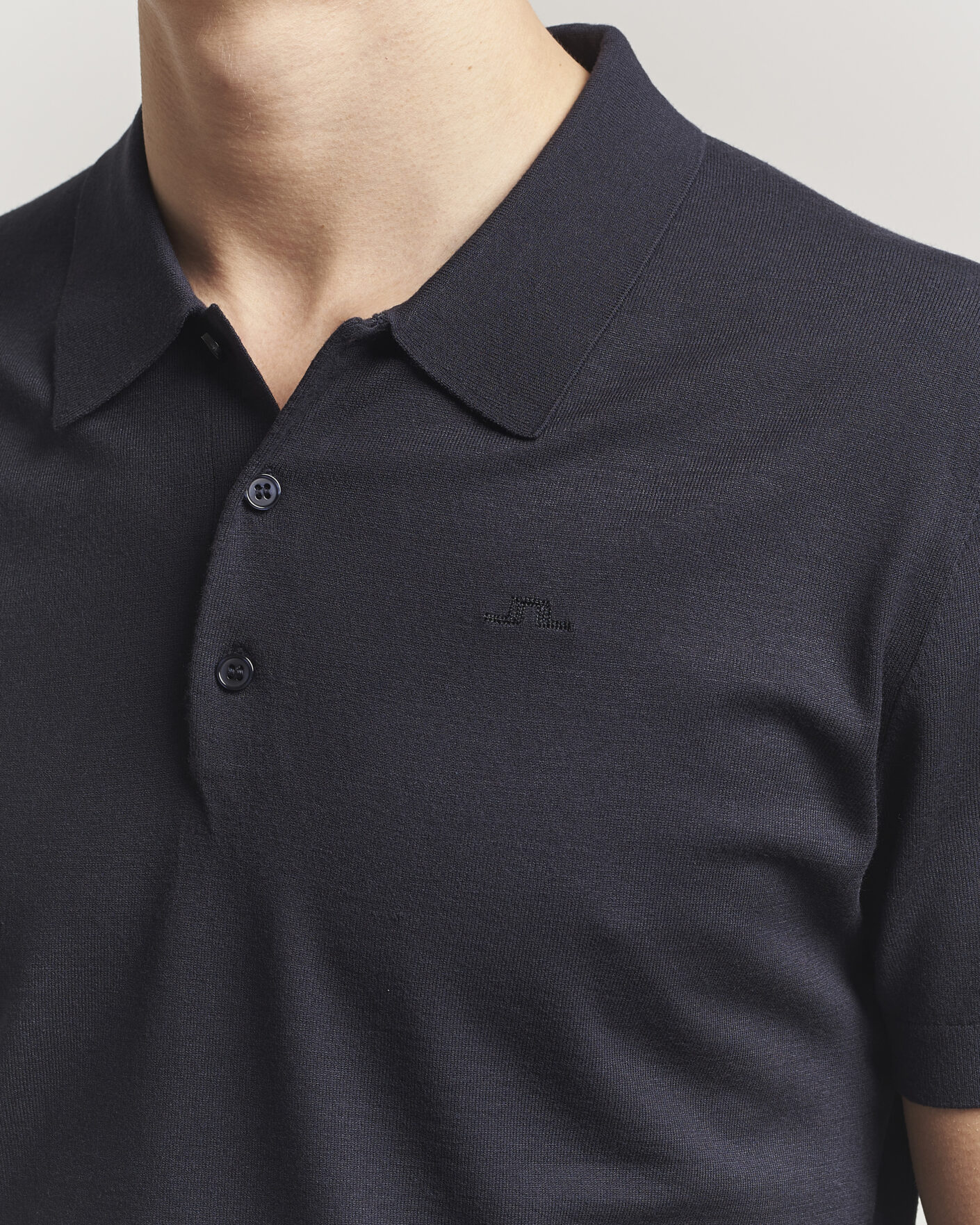 Men | Polo Shirts | J.Lindeberg | Ridge Knitted Polo JL Navy