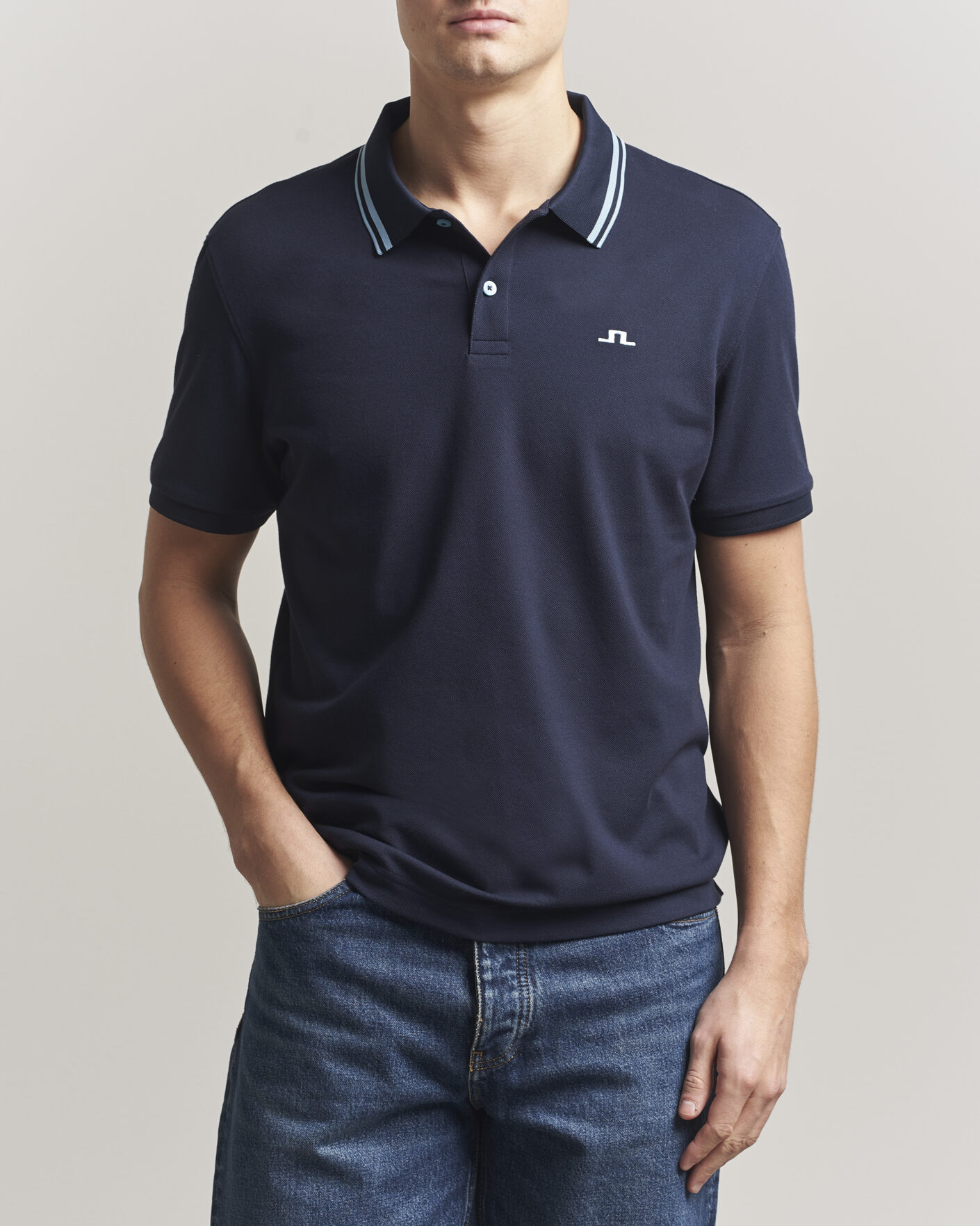 Men | Polo Shirts | J.Lindeberg | Joey Tipping Polo JL Navy