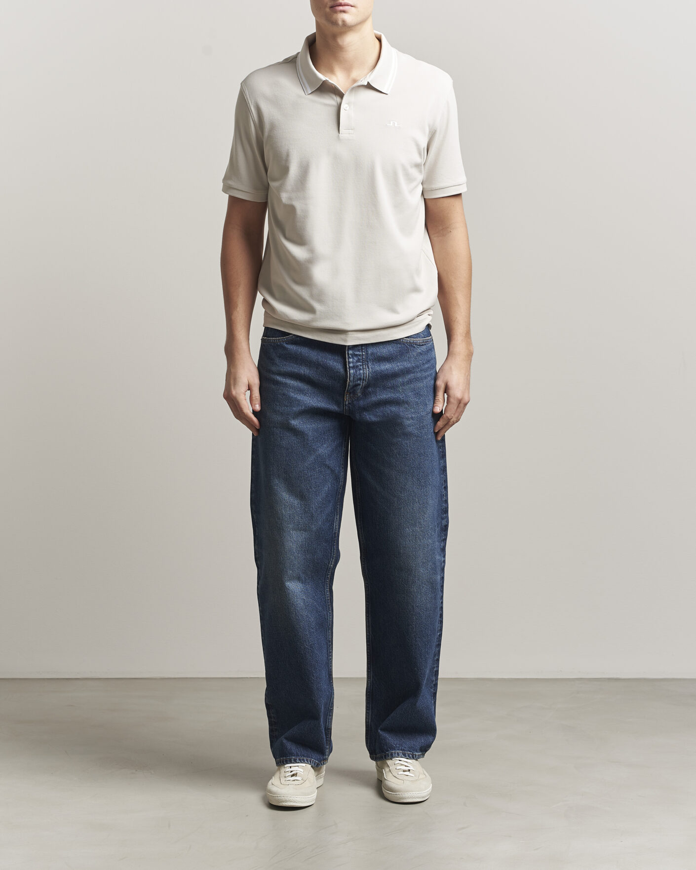 Men | Polo Shirts | J.Lindeberg | Joey Tipping Polo Moonbeam