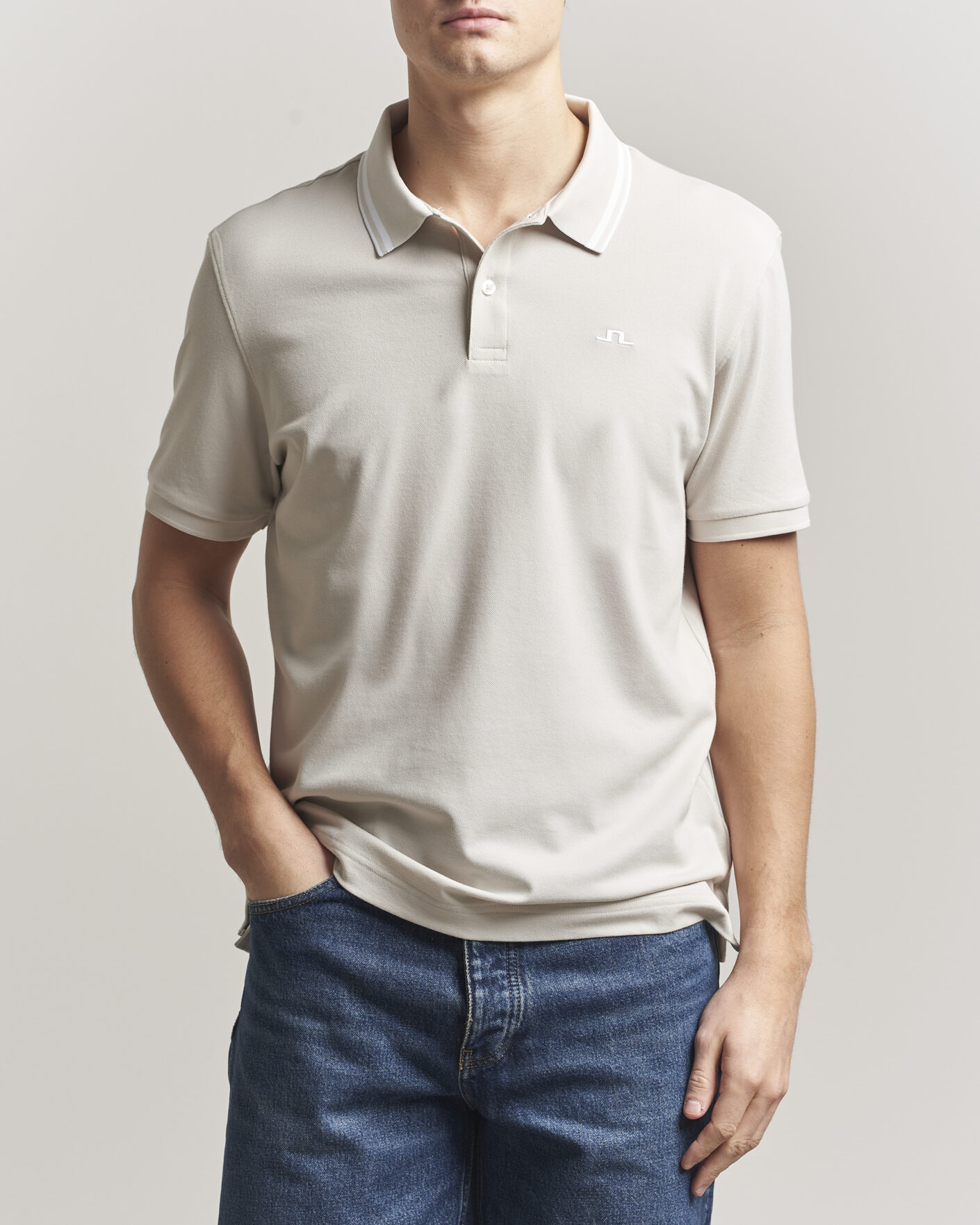 Men | Polo Shirts | J.Lindeberg | Joey Tipping Polo Moonbeam
