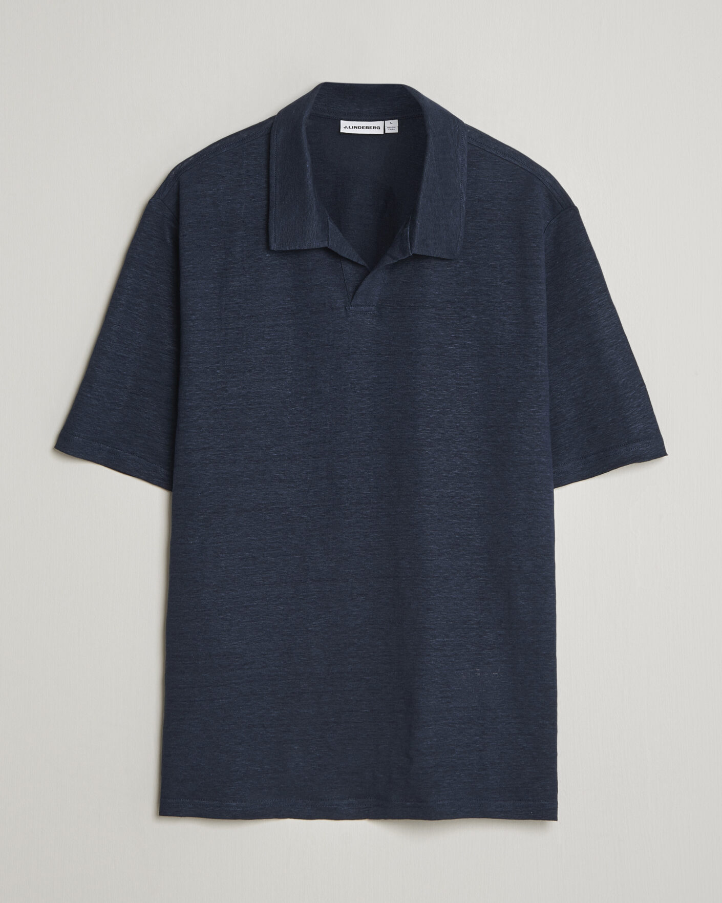 Men | Polo Shirts | J.Lindeberg | Roy Linen Polo JL Navy