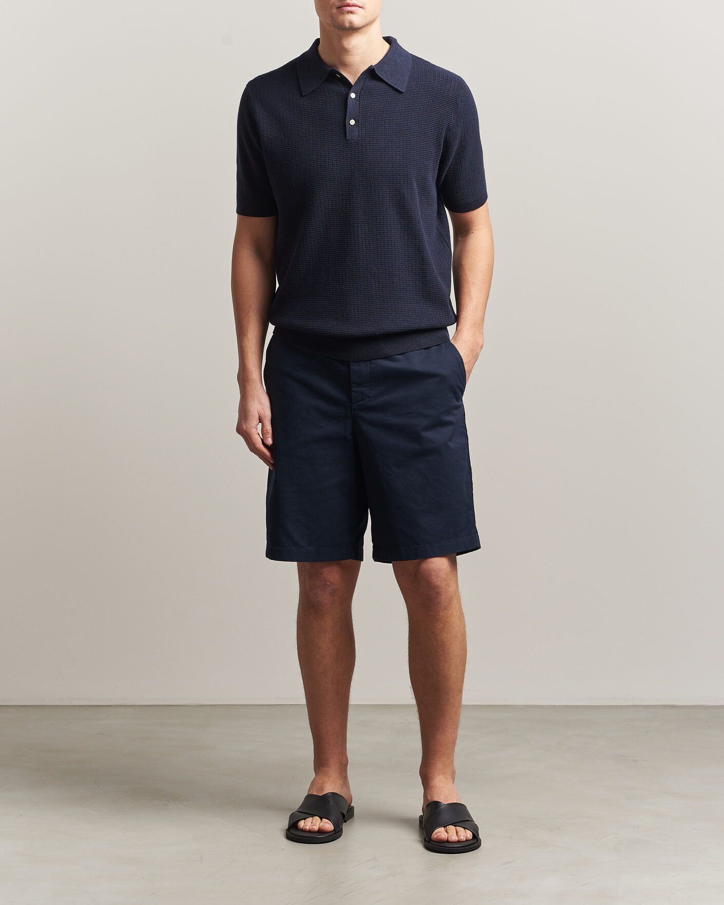 Men | Shorts | J.Lindeberg | Shane Cotton Stretch Shorts JL Navy