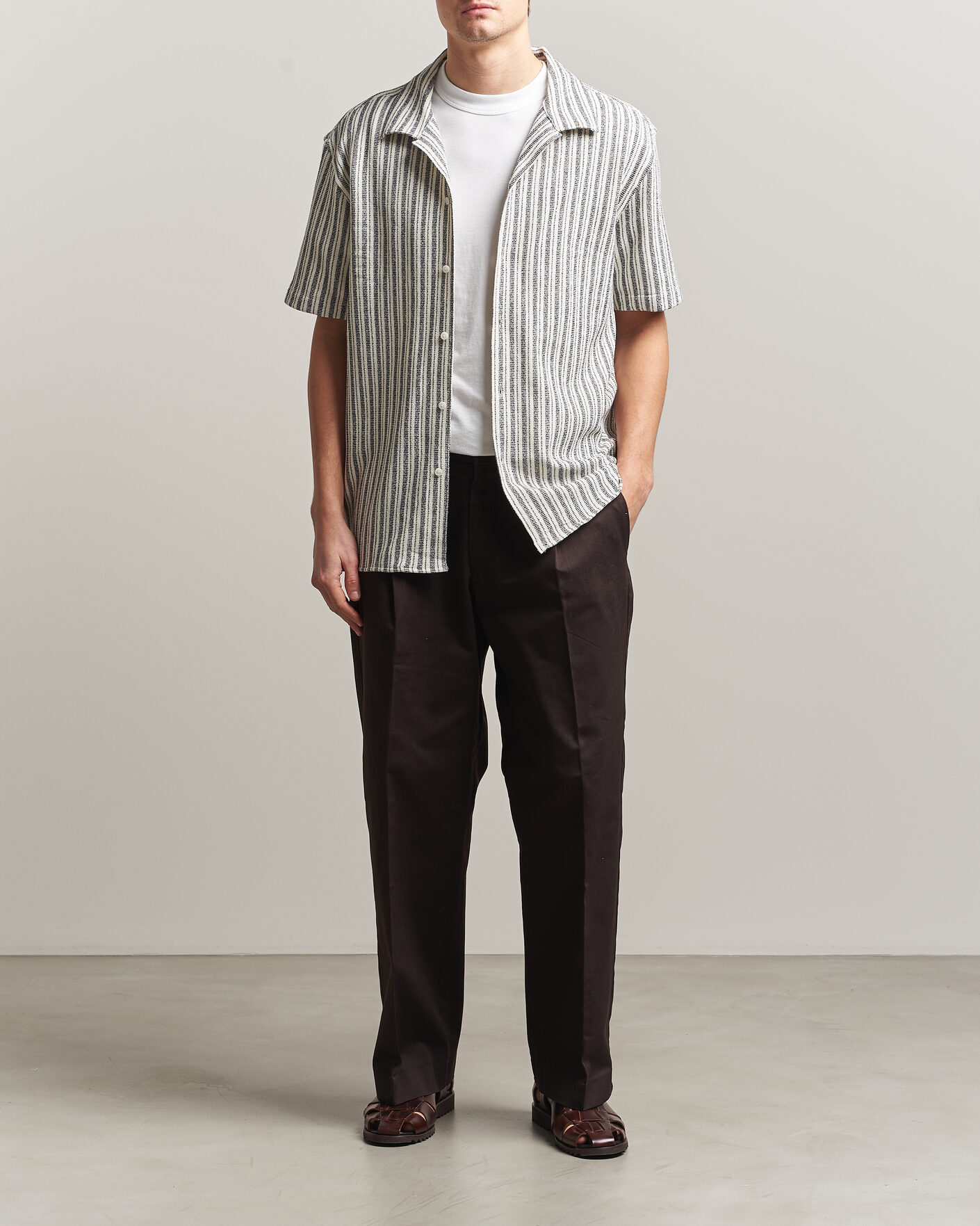 J.Lindeberg Elio Structure Resort Shirt JL Navy at CareOfCarl.com