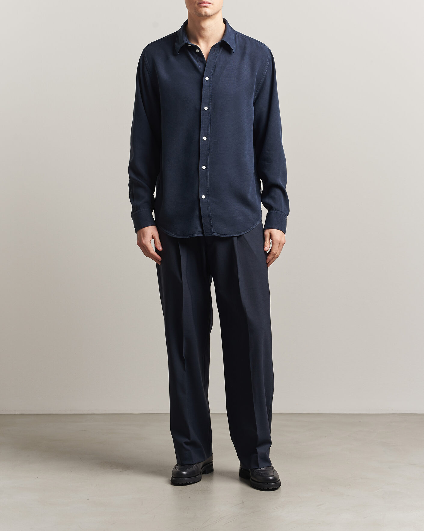Men | Shirts | J.Lindeberg | Zachary Tencel Shirt JL Navy