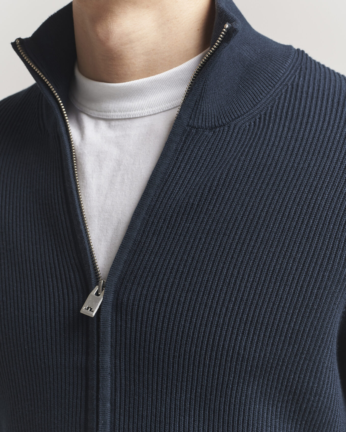 Men | Sweaters & Knitwear | J.Lindeberg | Alexis Full Zip Cardigan JL Navy