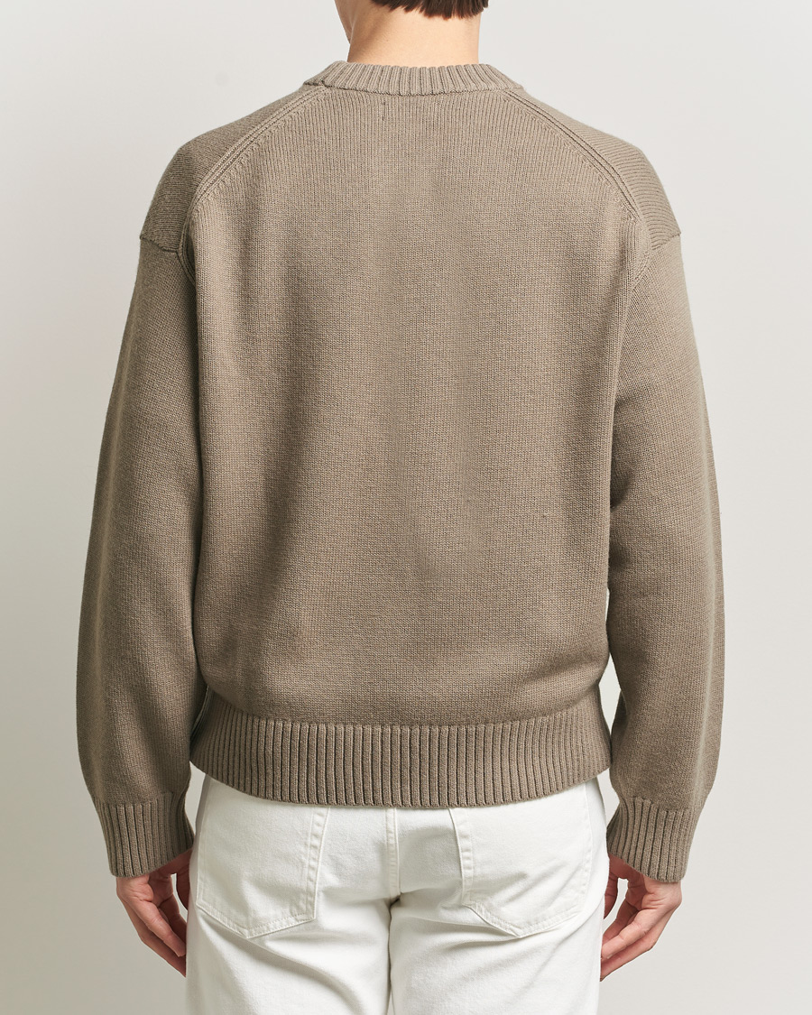 Men | Sweaters & Knitwear | J.Lindeberg | Eddy Cotton Wool Crew Neck Brindle