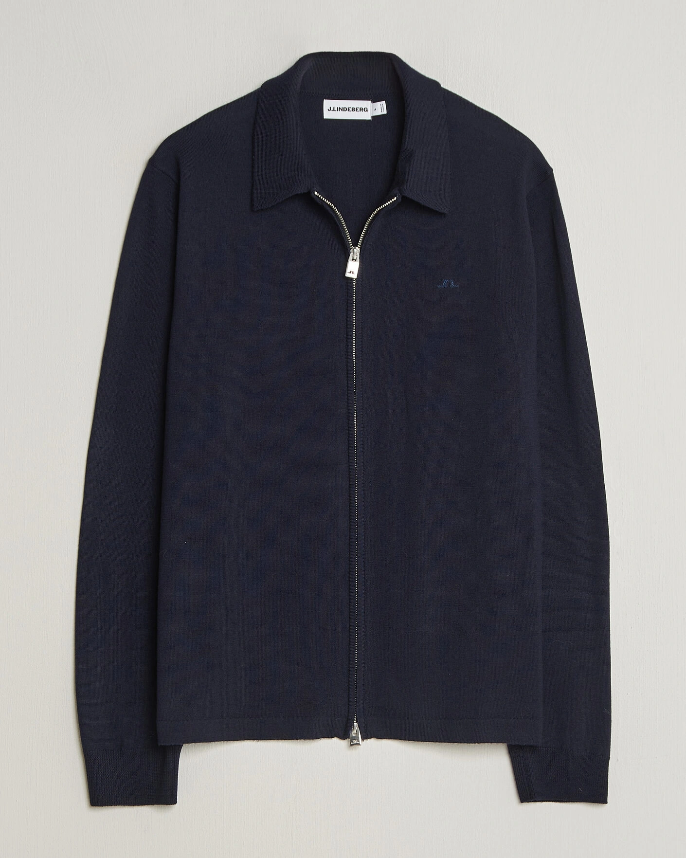 Men | Sweaters & Knitwear | J.Lindeberg | Kaleb Merino Cardigan JL Navy