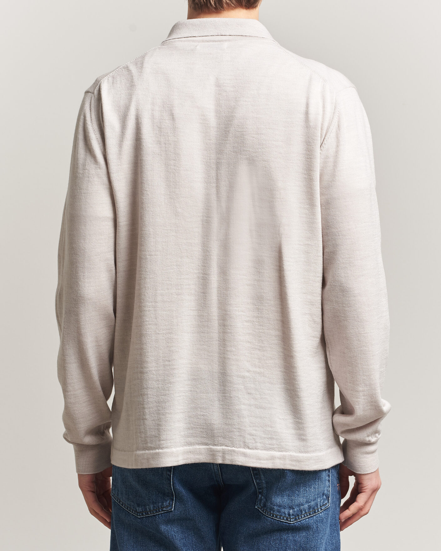 Men | Sweaters & Knitwear | J.Lindeberg | Kaleb Merino Cardigan Moonbeam Melange