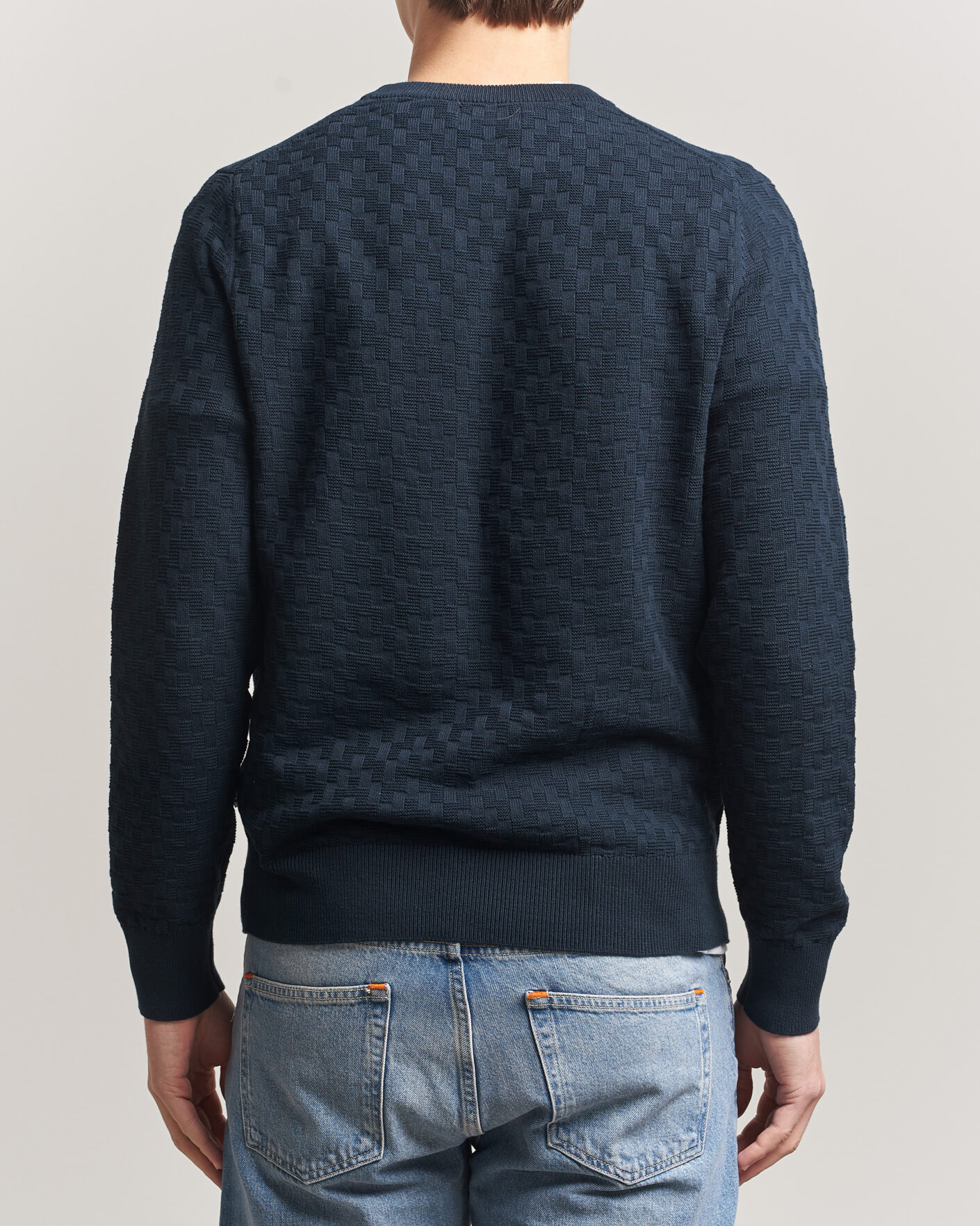 Men | Sweaters & Knitwear | J.Lindeberg | Arthur Knit Cotton Sweater JL Navy