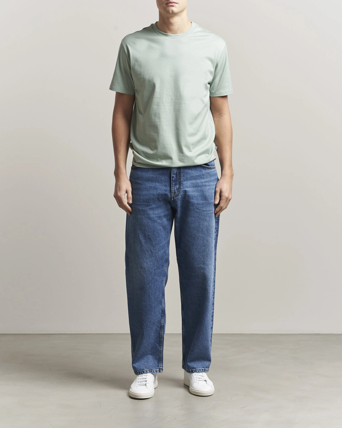 Men | T-Shirts | J.Lindeberg | Sid Basic T-Shirt Jadeite