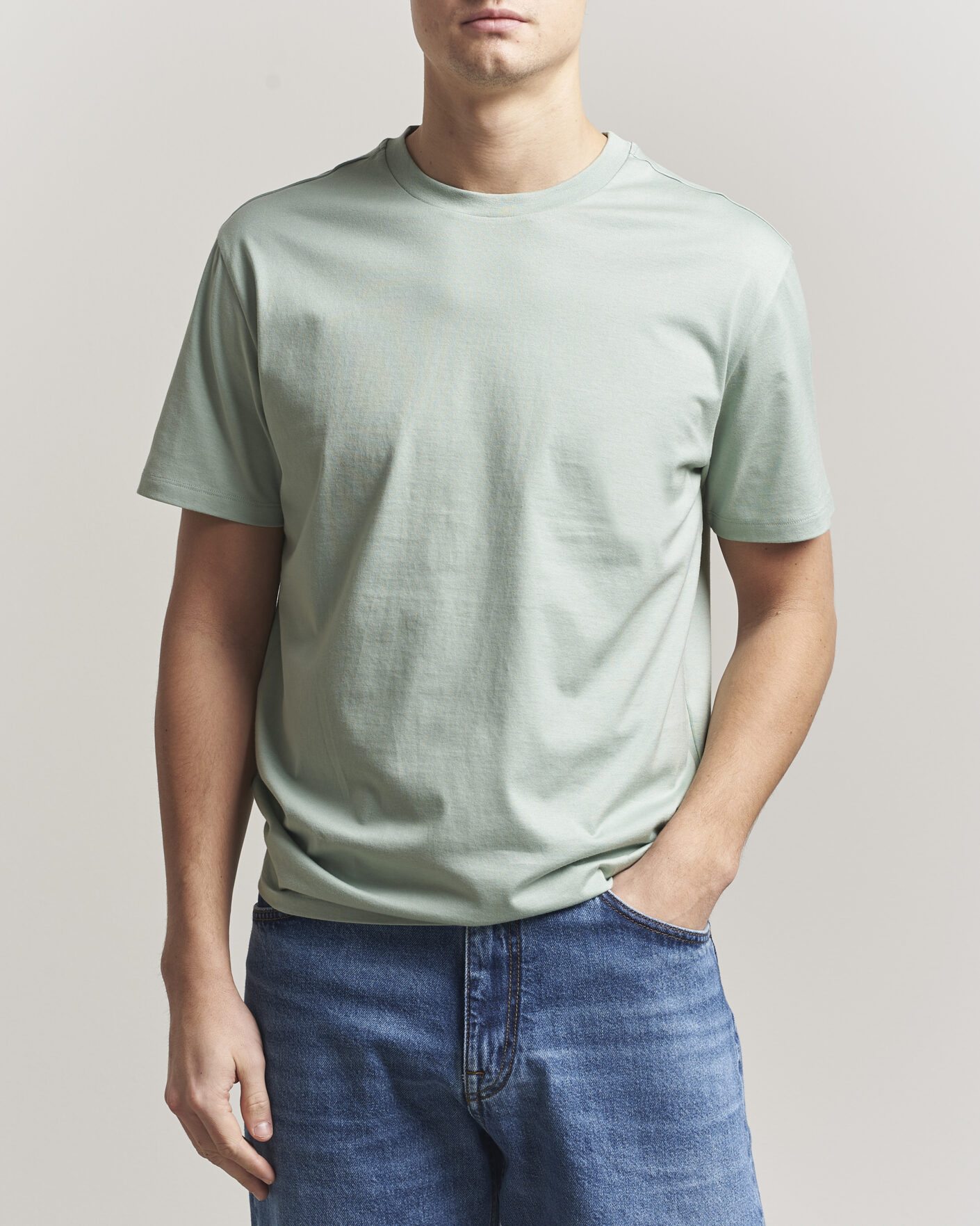Men | T-Shirts | J.Lindeberg | Sid Basic T-Shirt Jadeite
