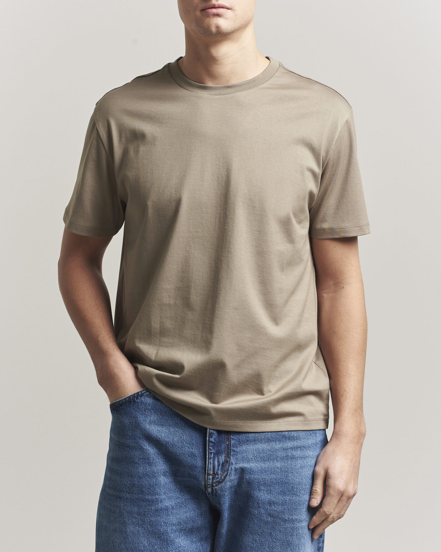 Men | T-Shirts | J.Lindeberg | Sid Basic T-Shirt Brindle