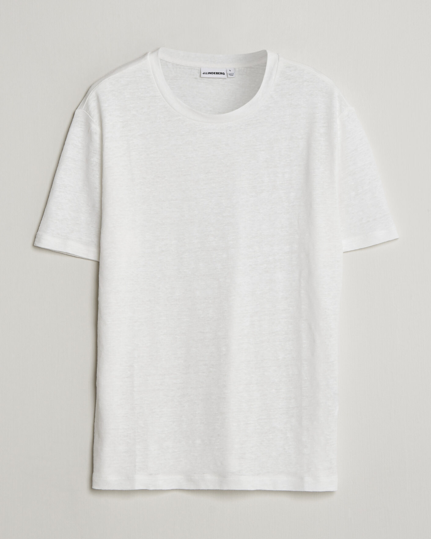 Men | T-Shirts | J.Lindeberg | Coma Linen T-Shirt White