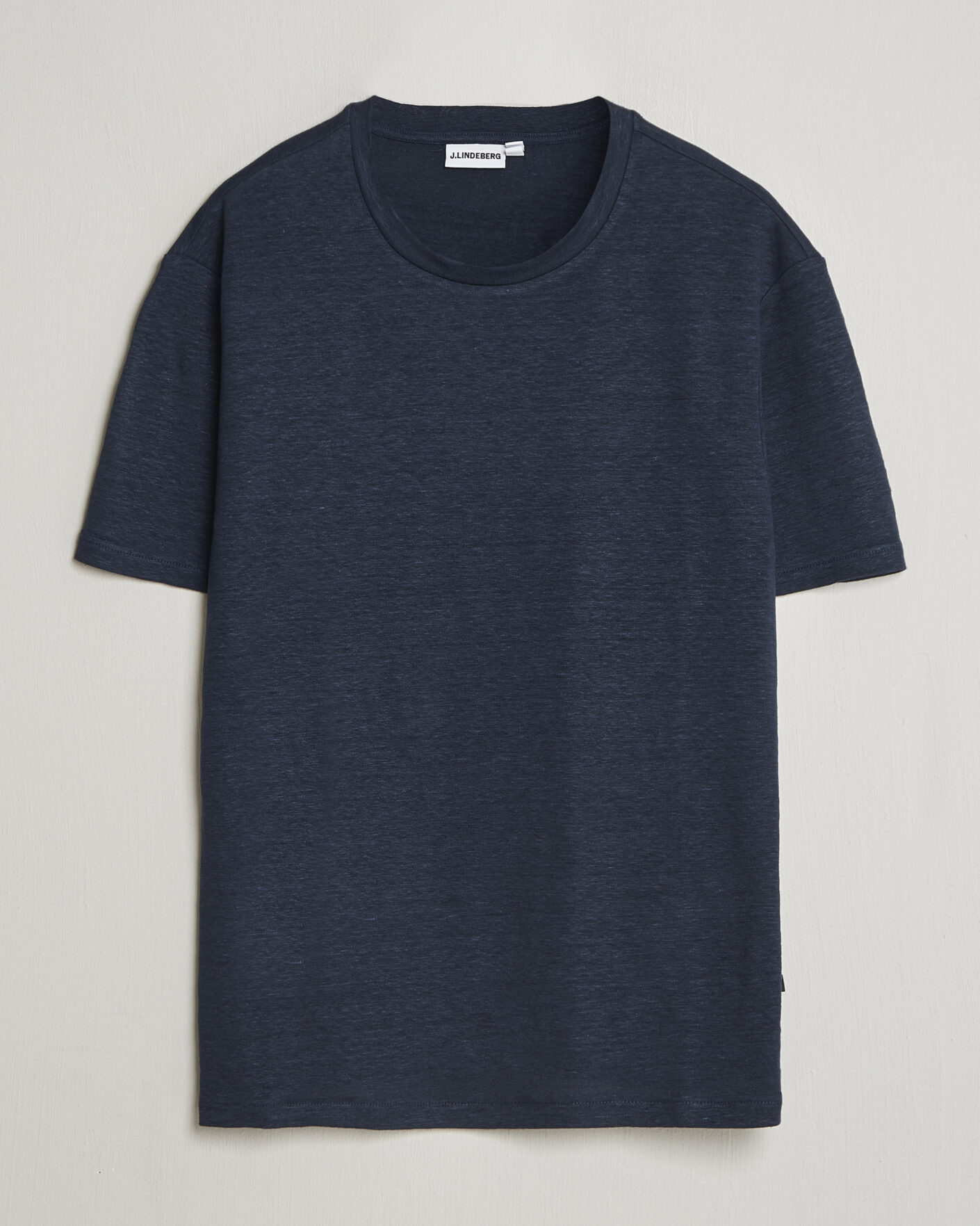 Men | T-Shirts | J.Lindeberg | Coma Linen T-Shirt JL Navy
