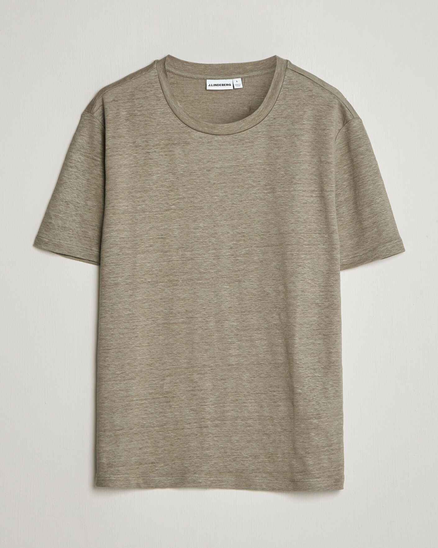 Men | T-Shirts | J.Lindeberg | Coma Linen T-Shirt Brindle