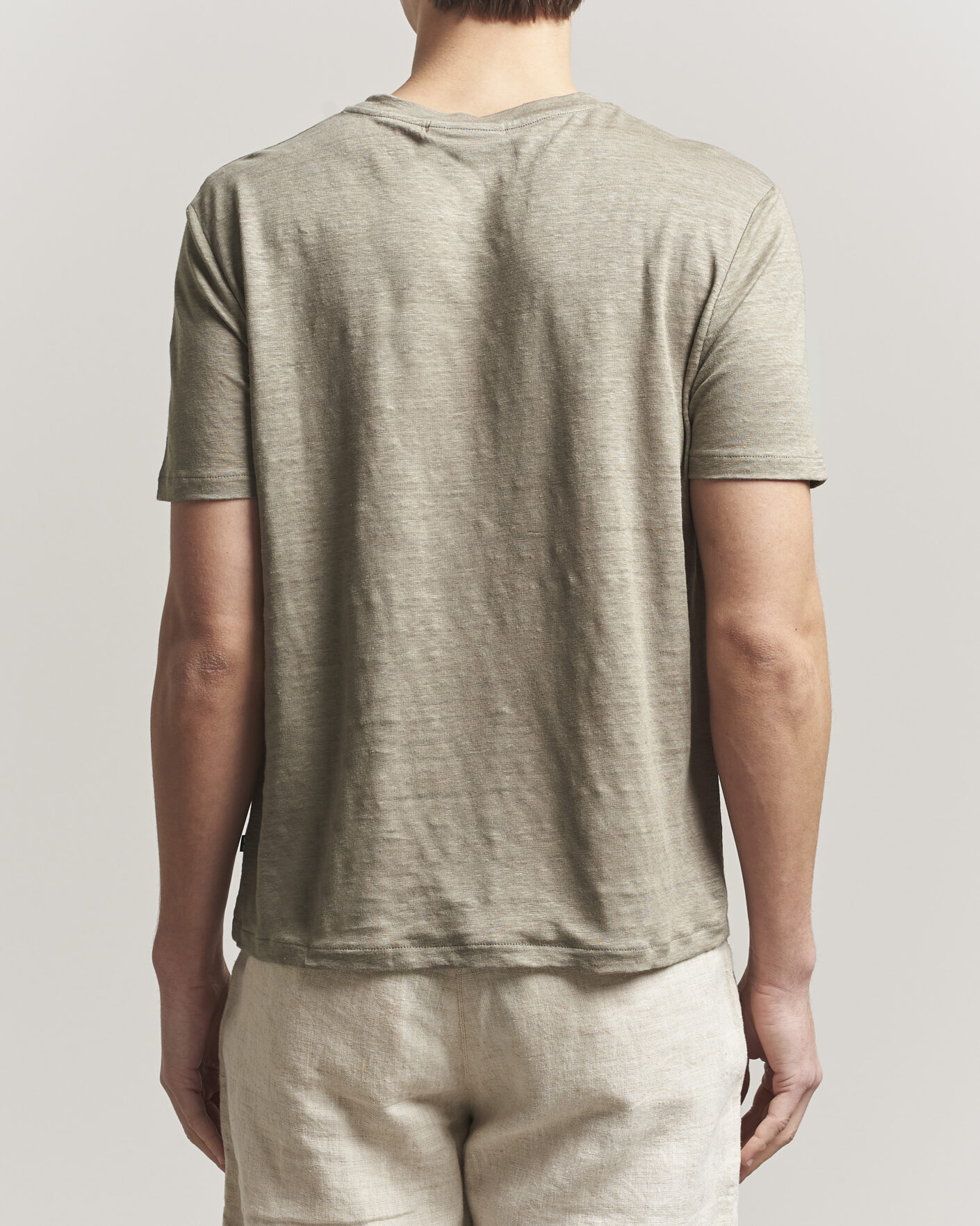 Men | T-Shirts | J.Lindeberg | Coma Linen T-Shirt Brindle