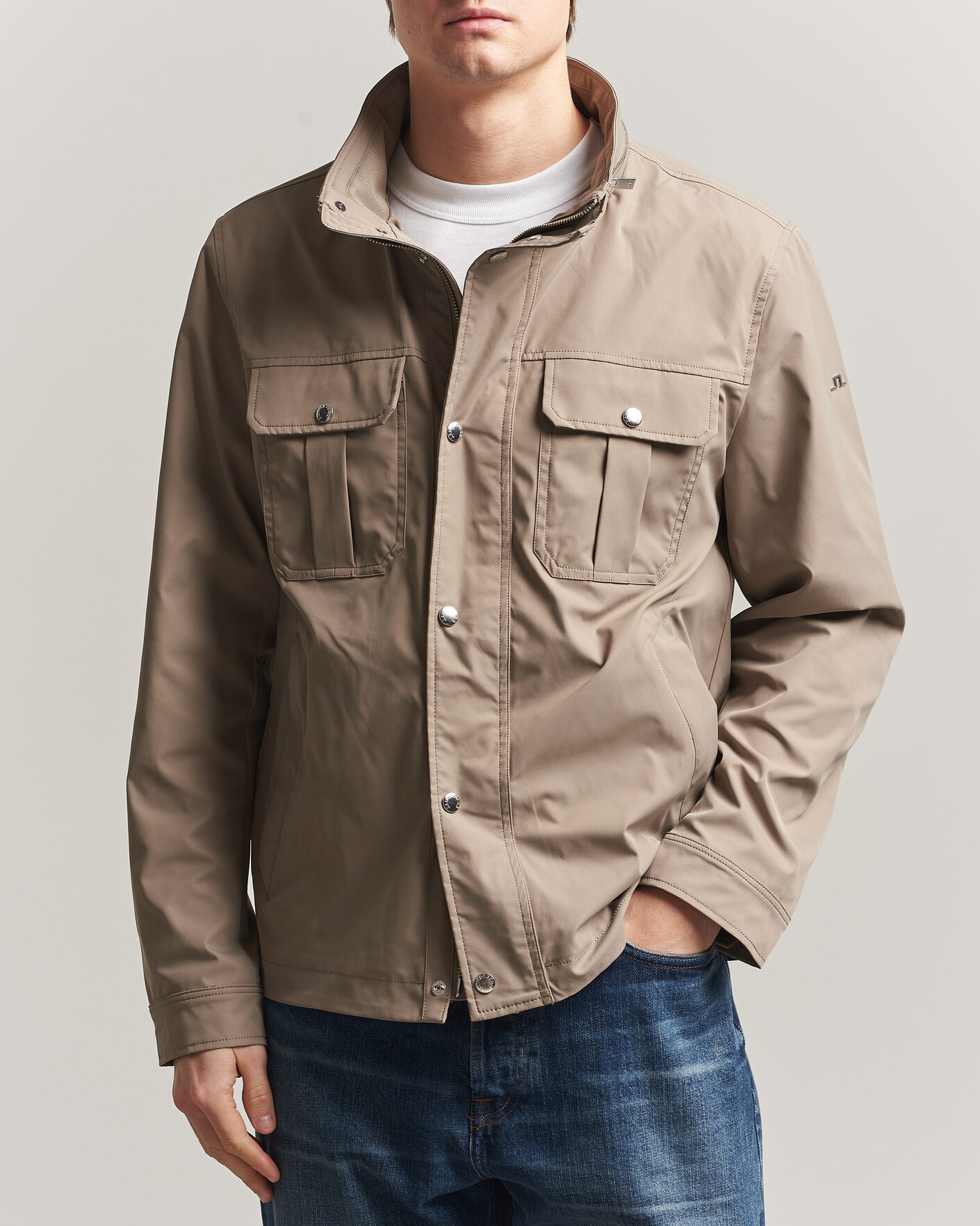 J.Lindeberg Bailey Recyceled Poly Jacket Brindle at CareOfCarl.com