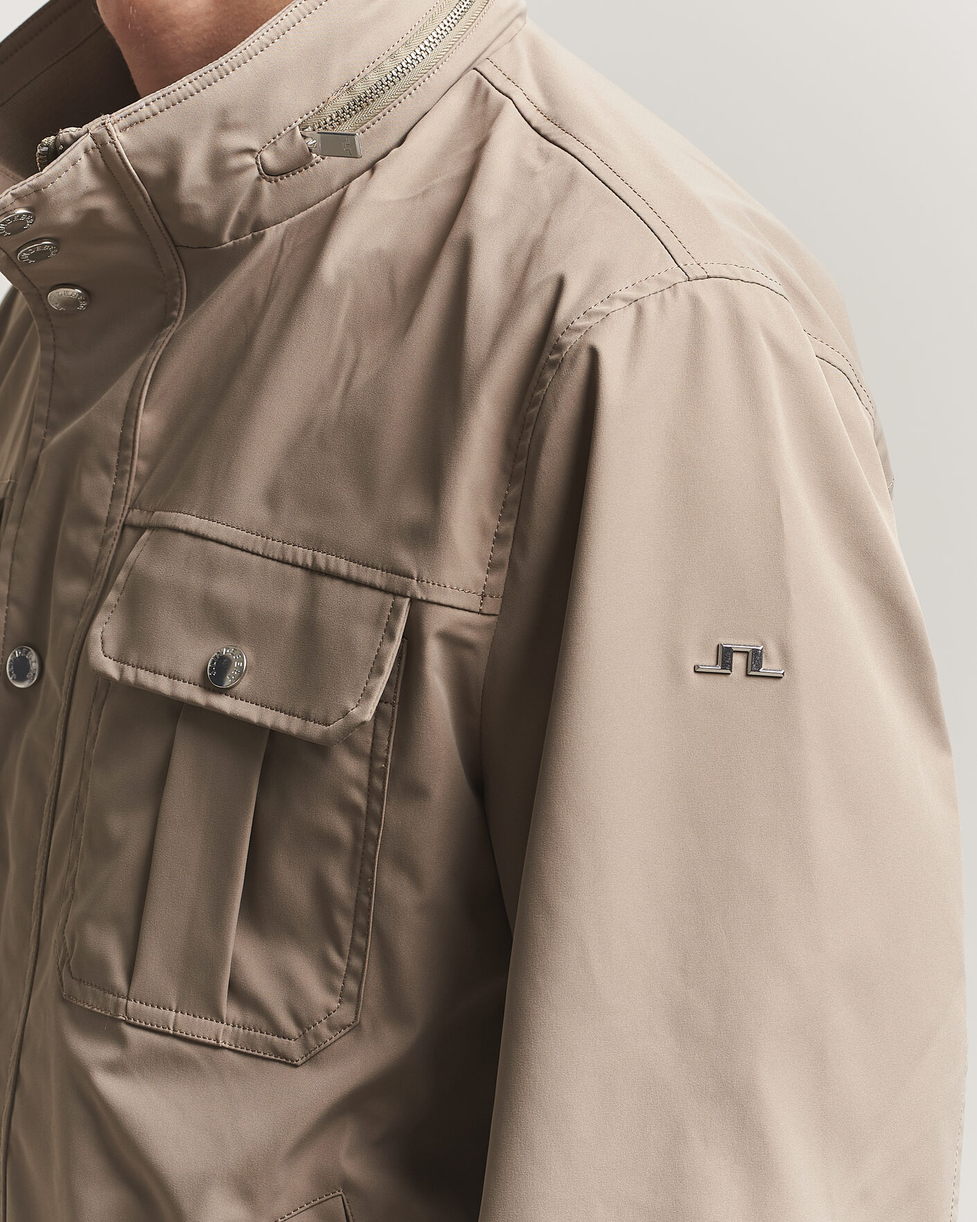 Men | Coats & Jackets | J.Lindeberg | Bailey Recyceled Poly Jacket Brindle