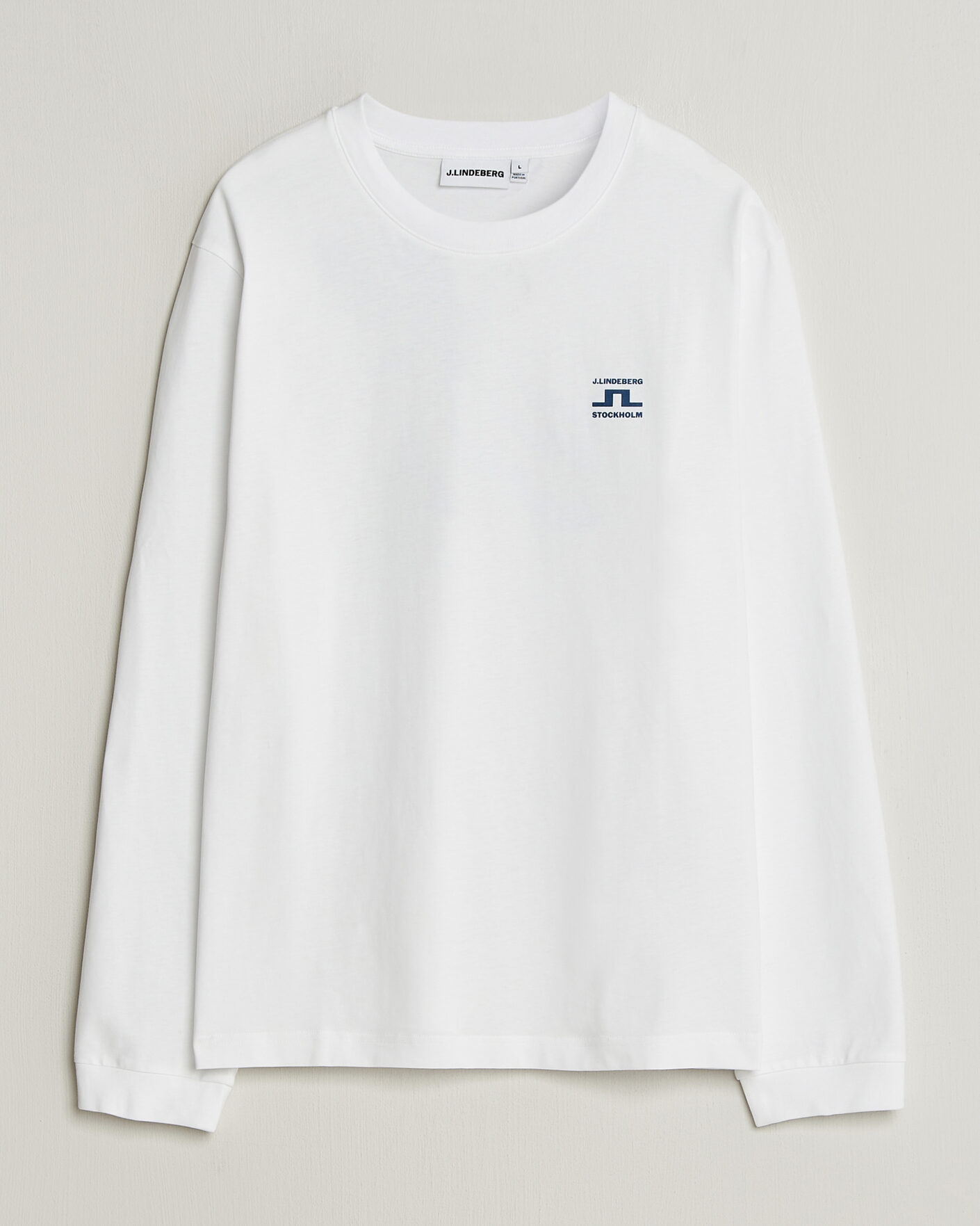 Men | T-Shirts | J.Lindeberg | Parcie Long Sleeve T-Shirt White