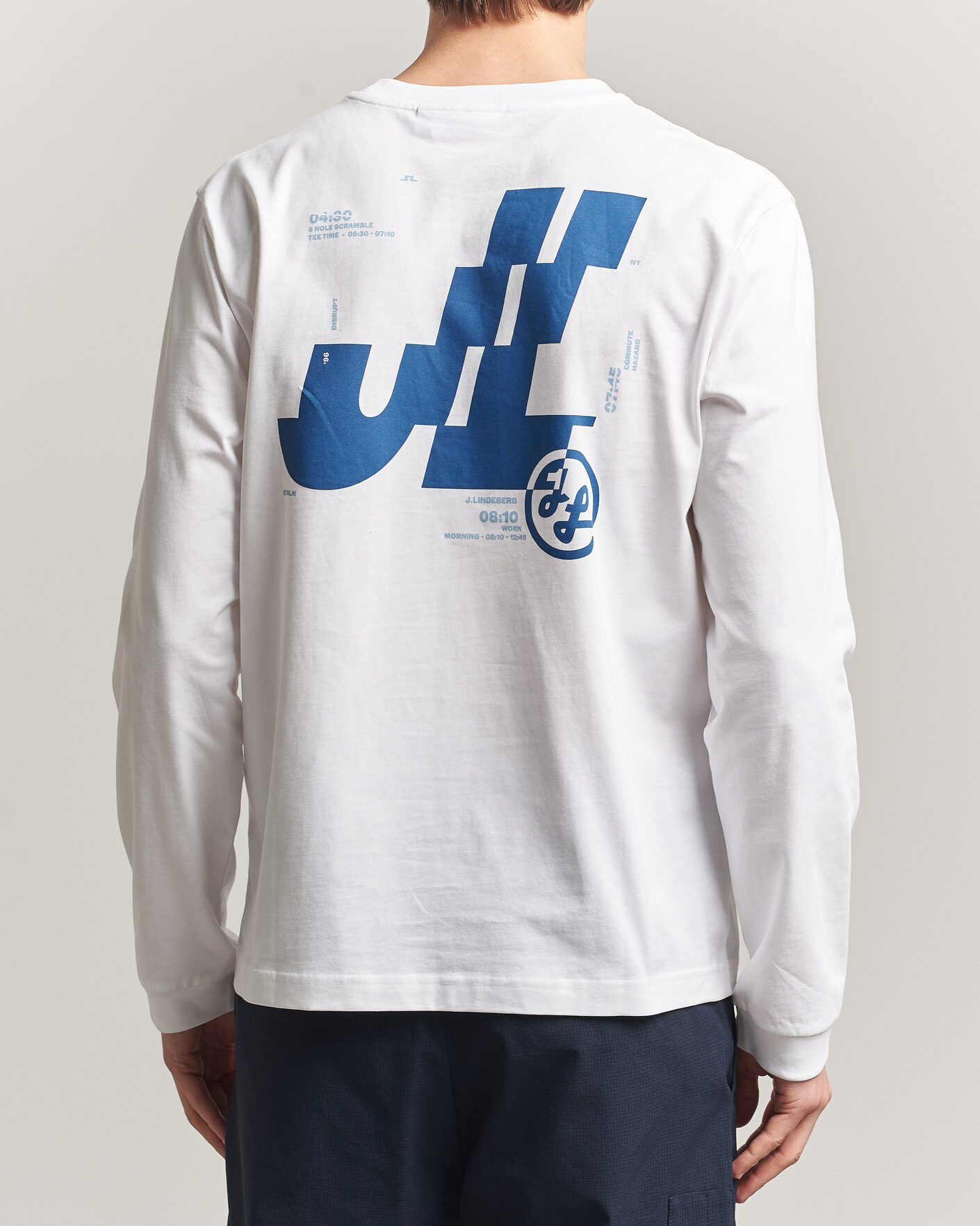 J.Lindeberg Parcie Long Sleeve T-Shirt White at CareOfCarl.com