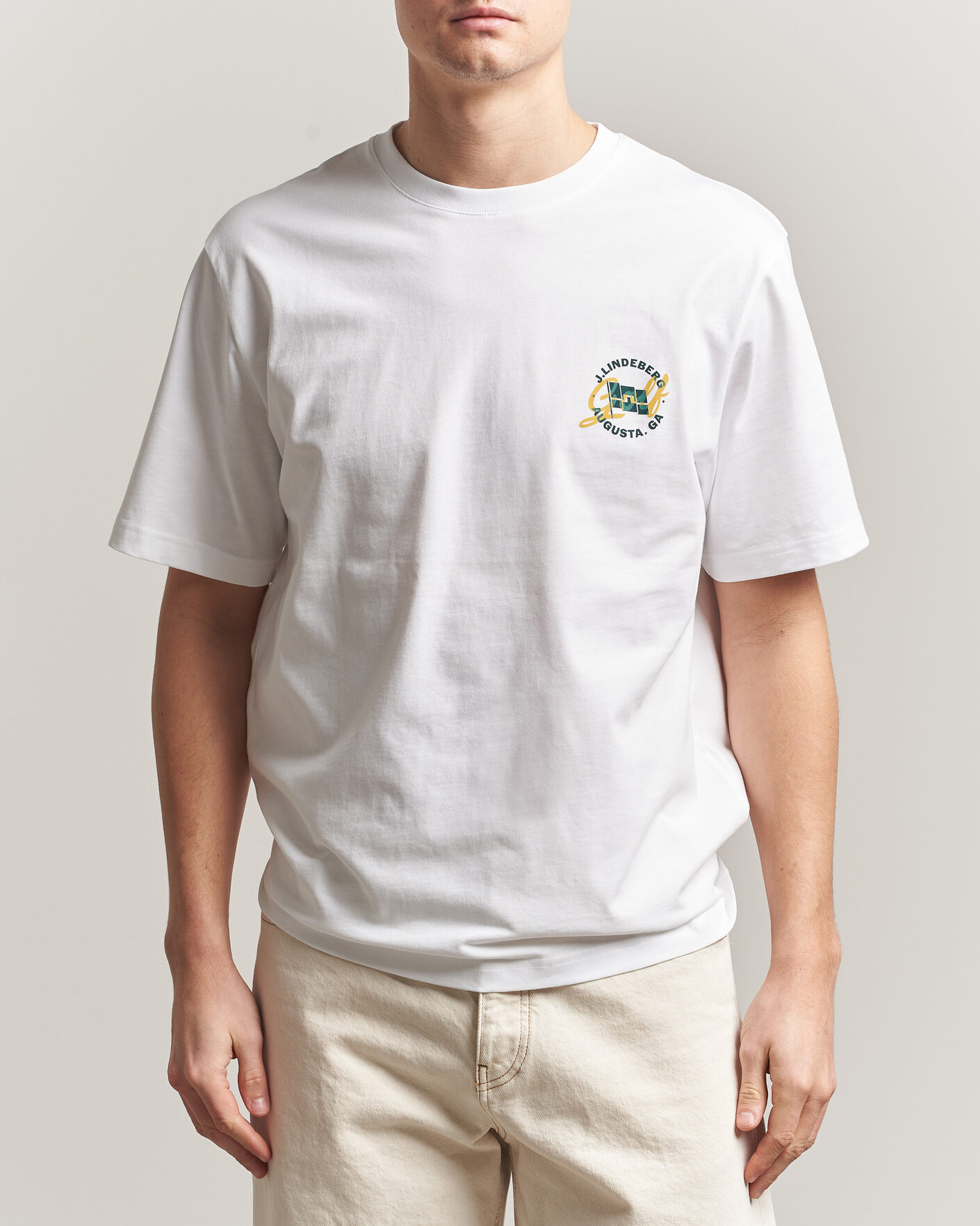 Men | T-Shirts | J.Lindeberg | Parcie Masters Tour T-Shirt White