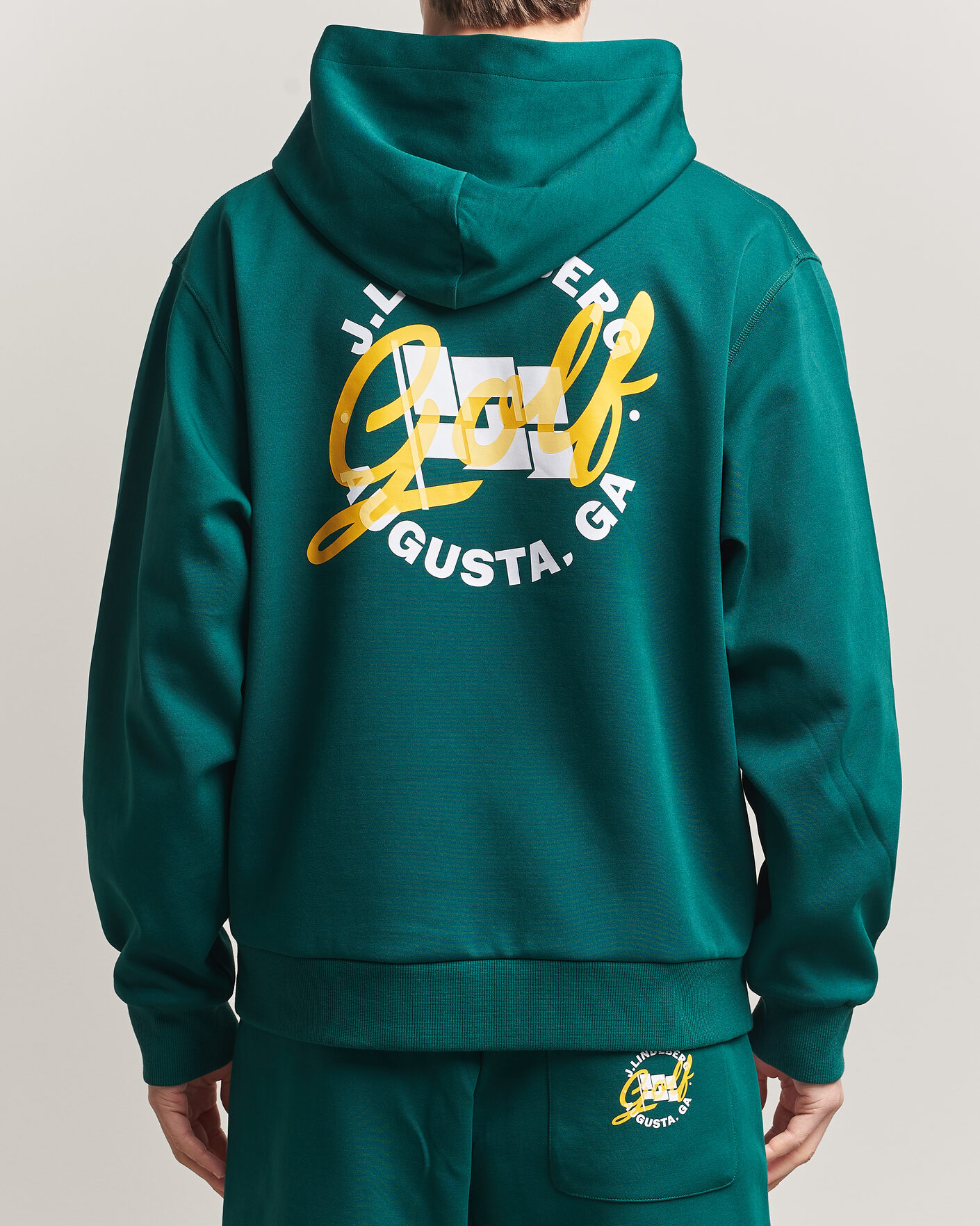 Men | Sweaters & Knitwear | J.Lindeberg | Club Masters Tour Hoodie Forest Biome